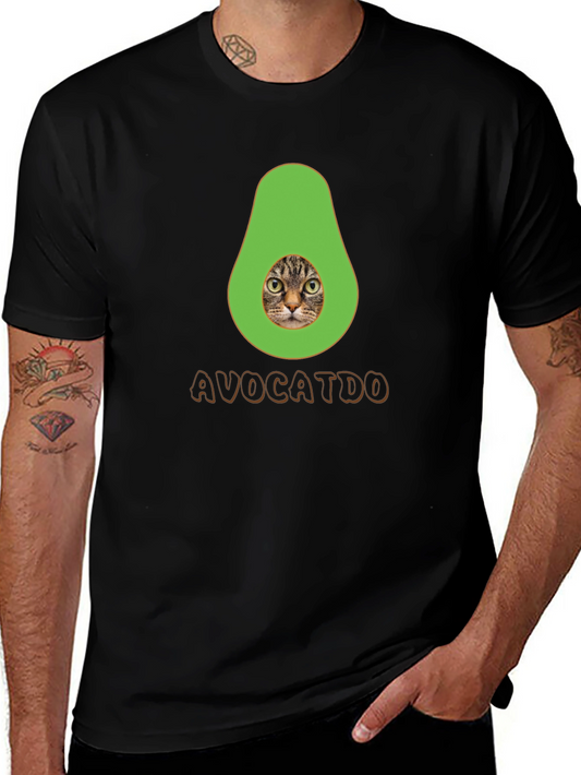 Avocatdo T-Shirt: Cat Avocado Pun Tee