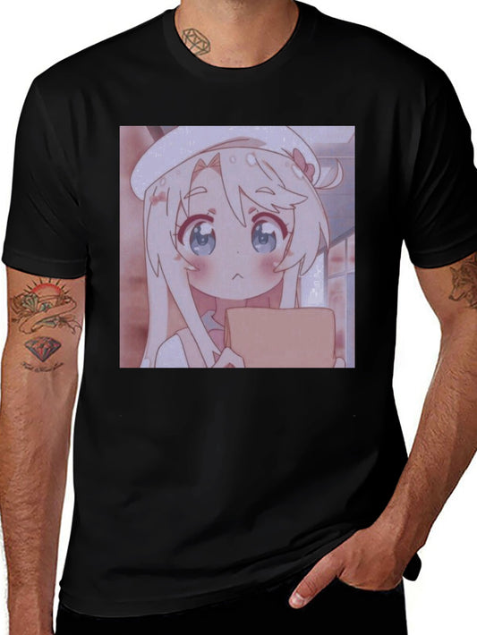 Anime Girl Graphic Black Tee