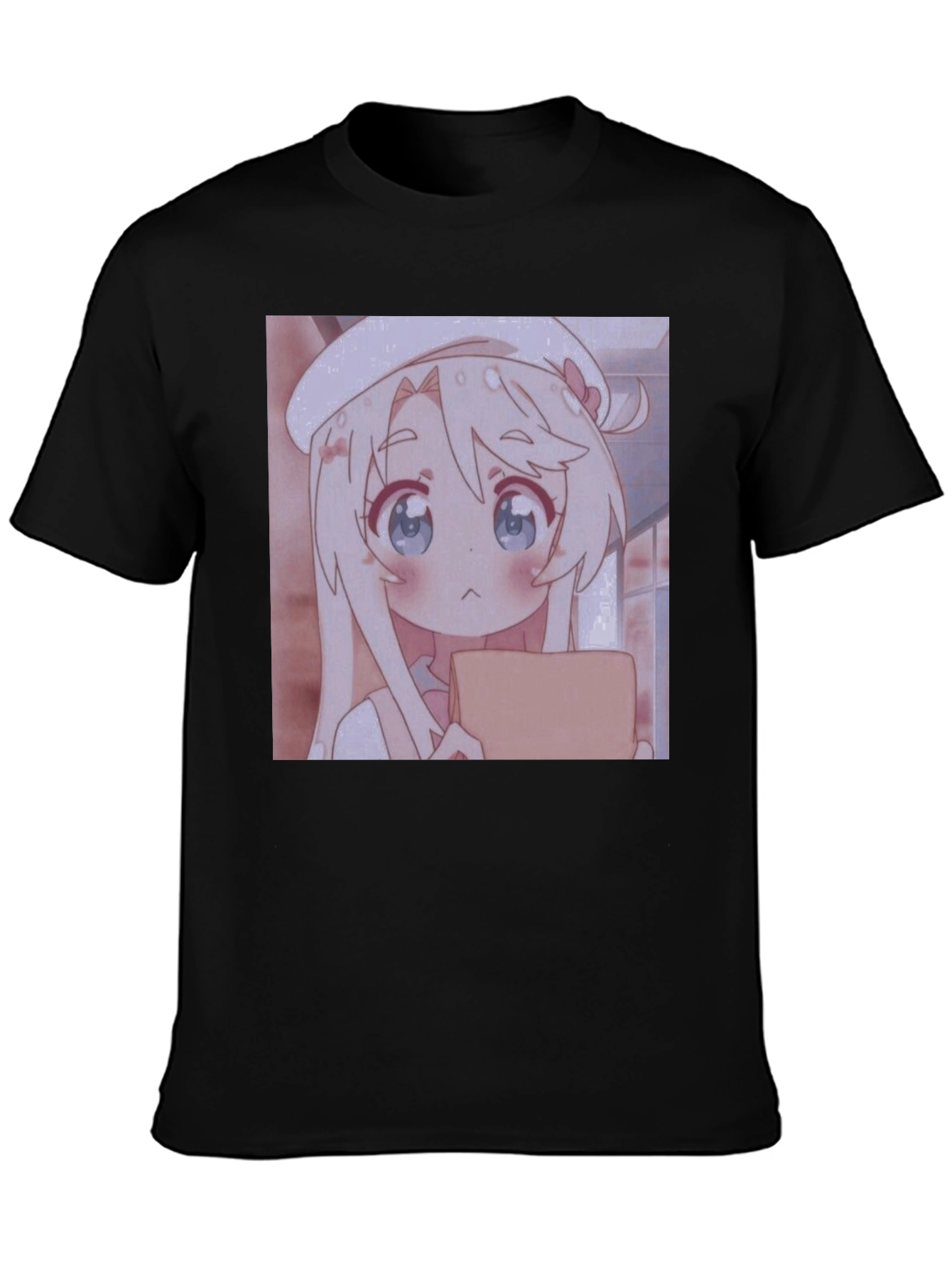 Anime Girl Graphic Black Tee