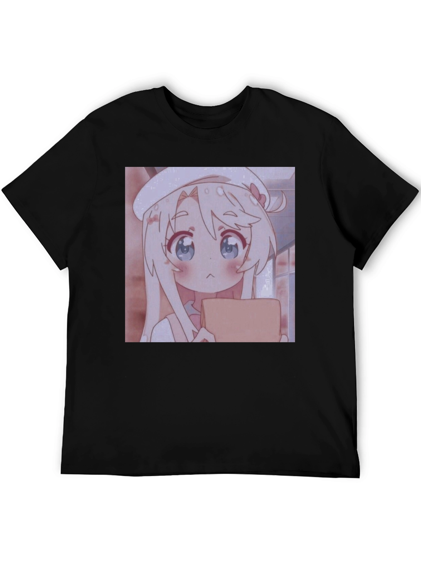 Anime Girl Graphic Black Tee