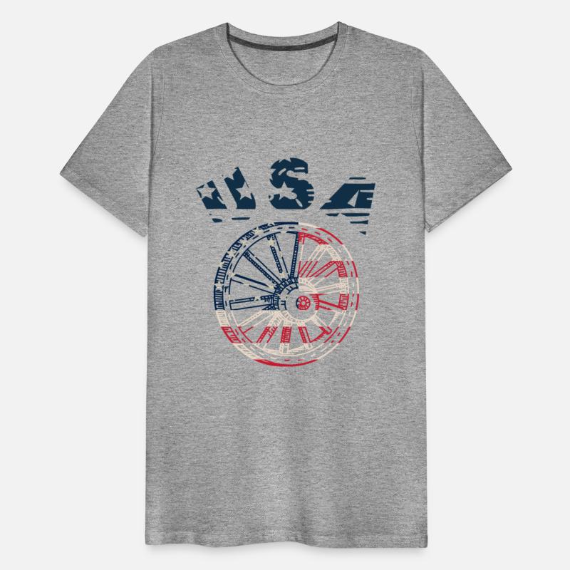 USA Flag Wild West Cart Wheel American Patriotic