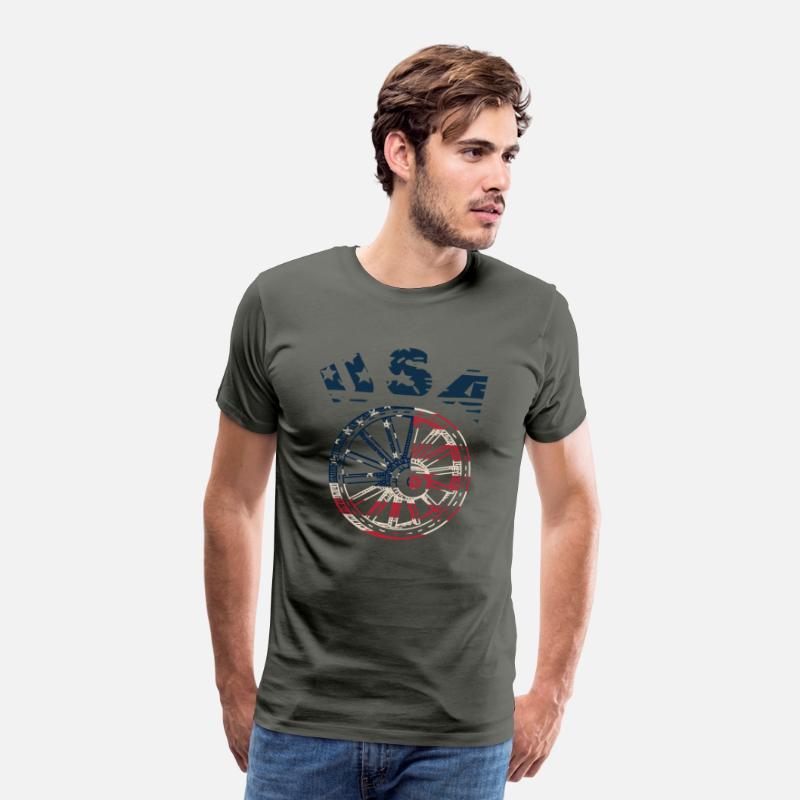 USA Flag Wild West Cart Wheel American Patriotic