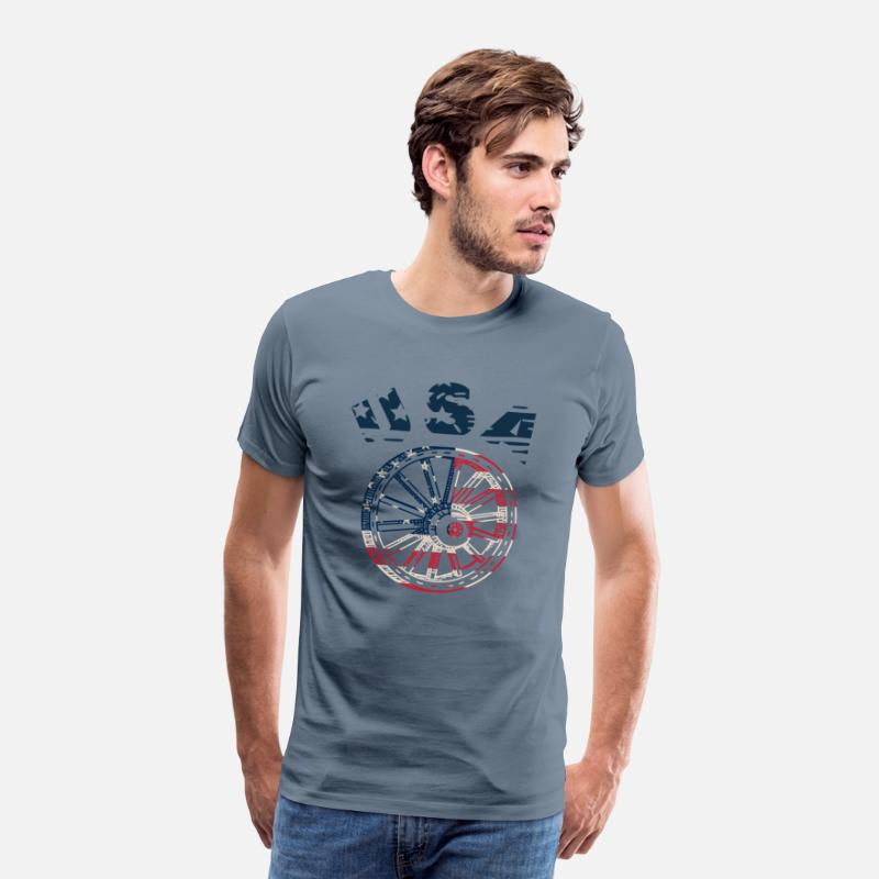USA Flag Wild West Cart Wheel American Patriotic