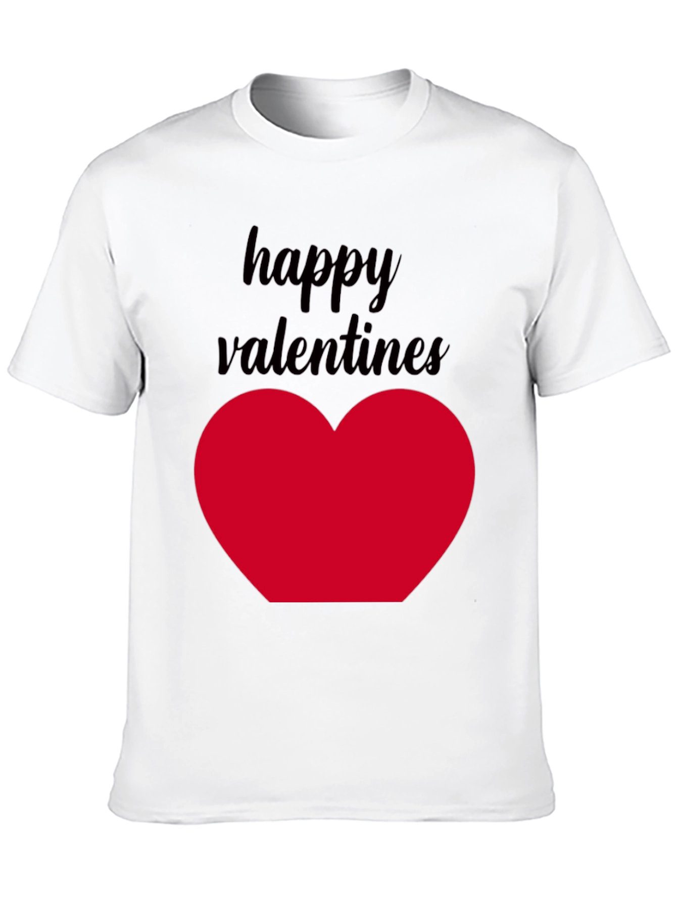 Happy Valentines Heart T-Shirt - Black