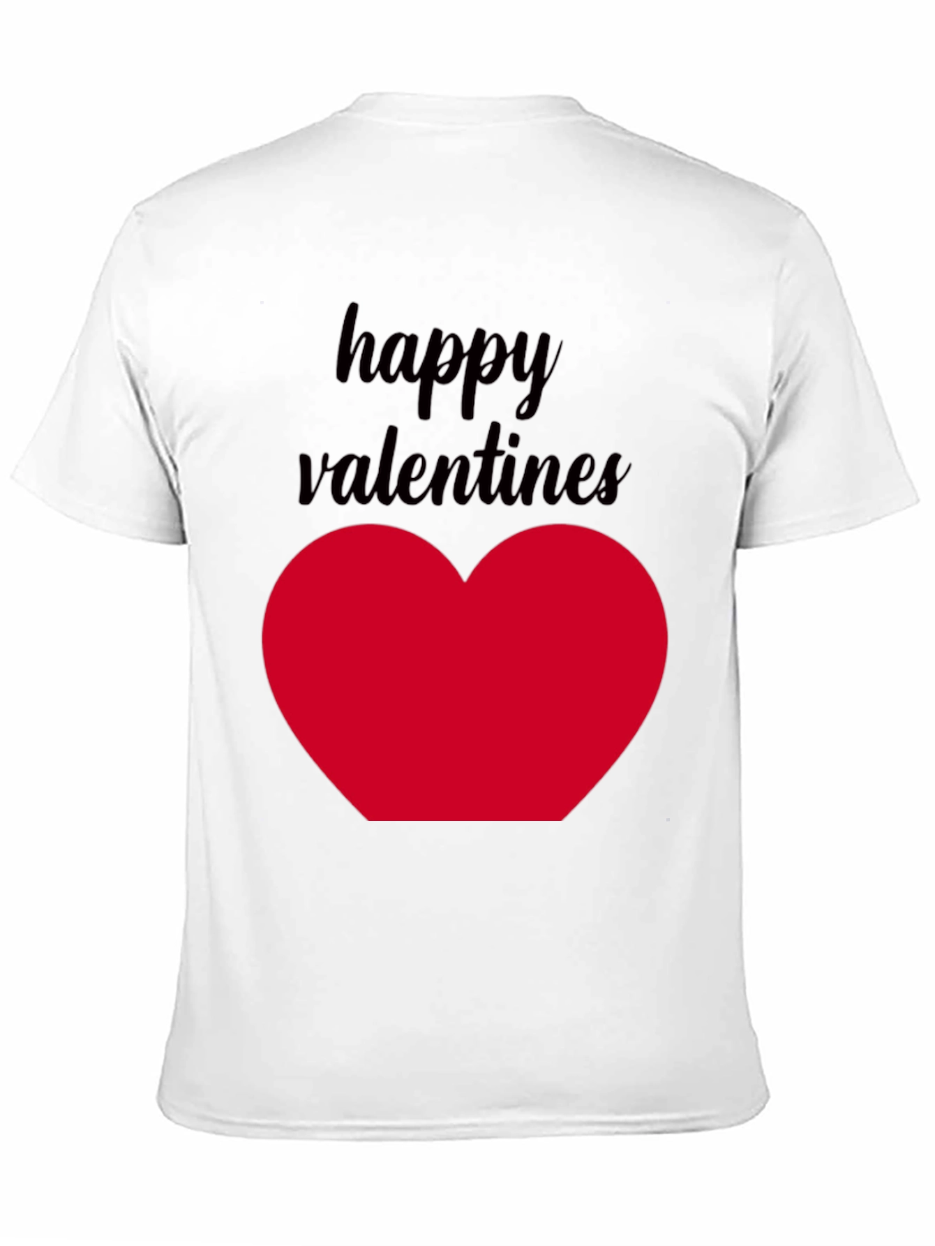 Happy Valentines Heart T-Shirt - Black