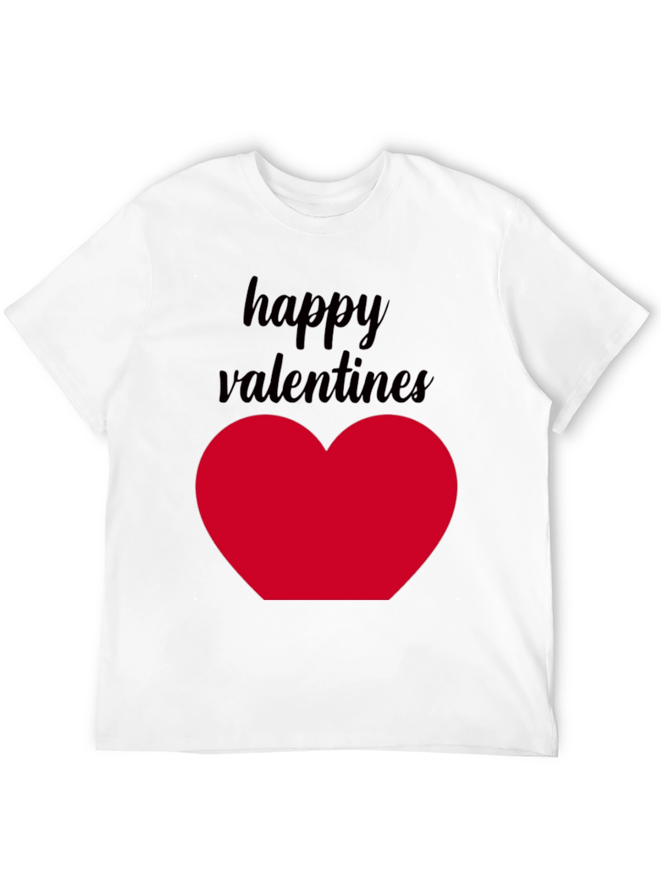 Happy Valentines Heart T-Shirt - Black