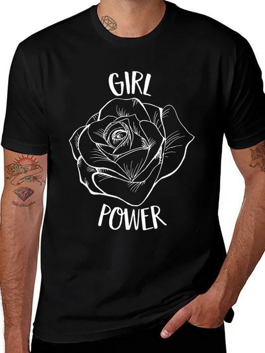 Girl Power Rose Graphic Tee
