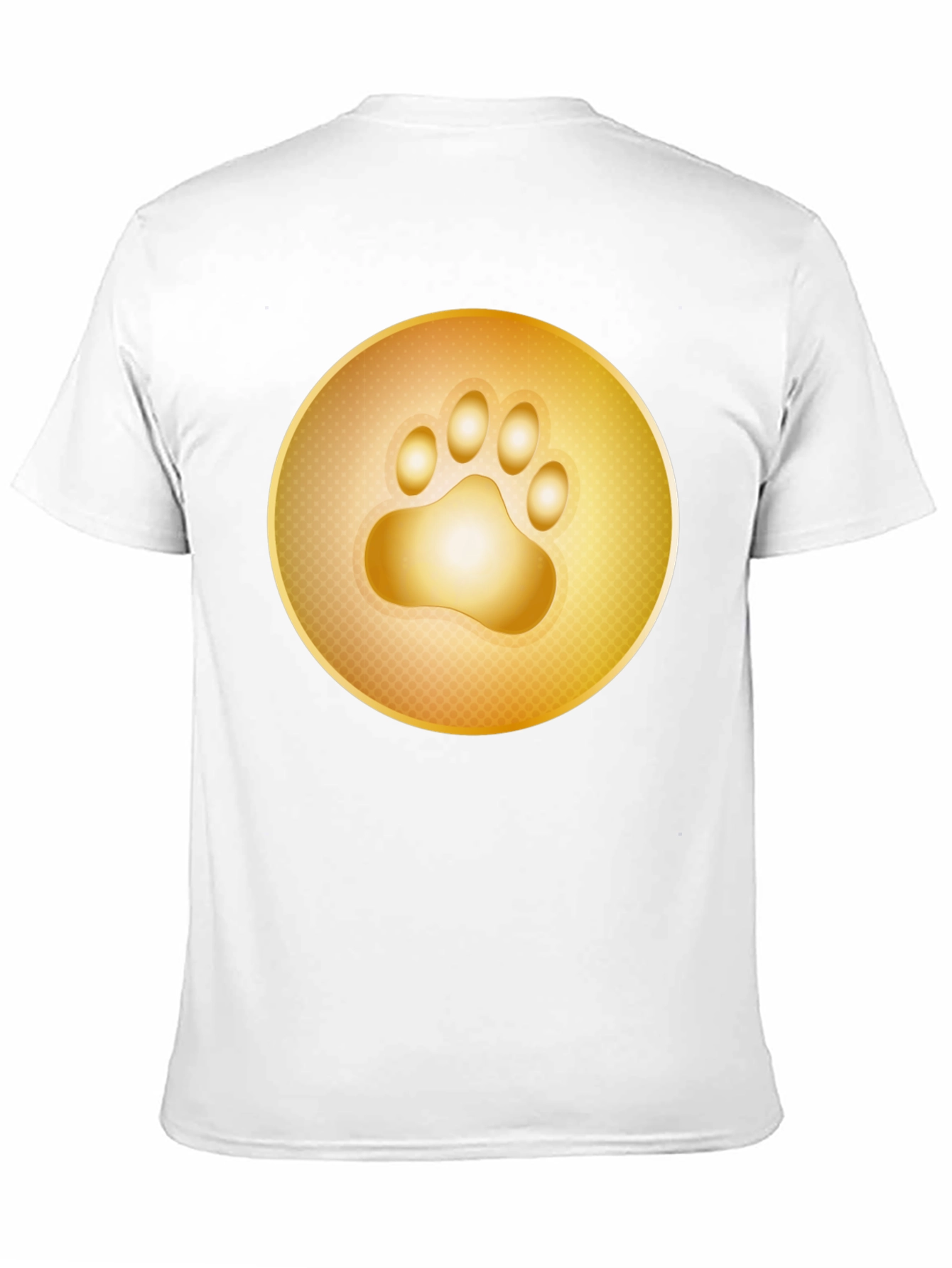 Golden Paw Print T-Shirt - Stylish Animal Lover Tee