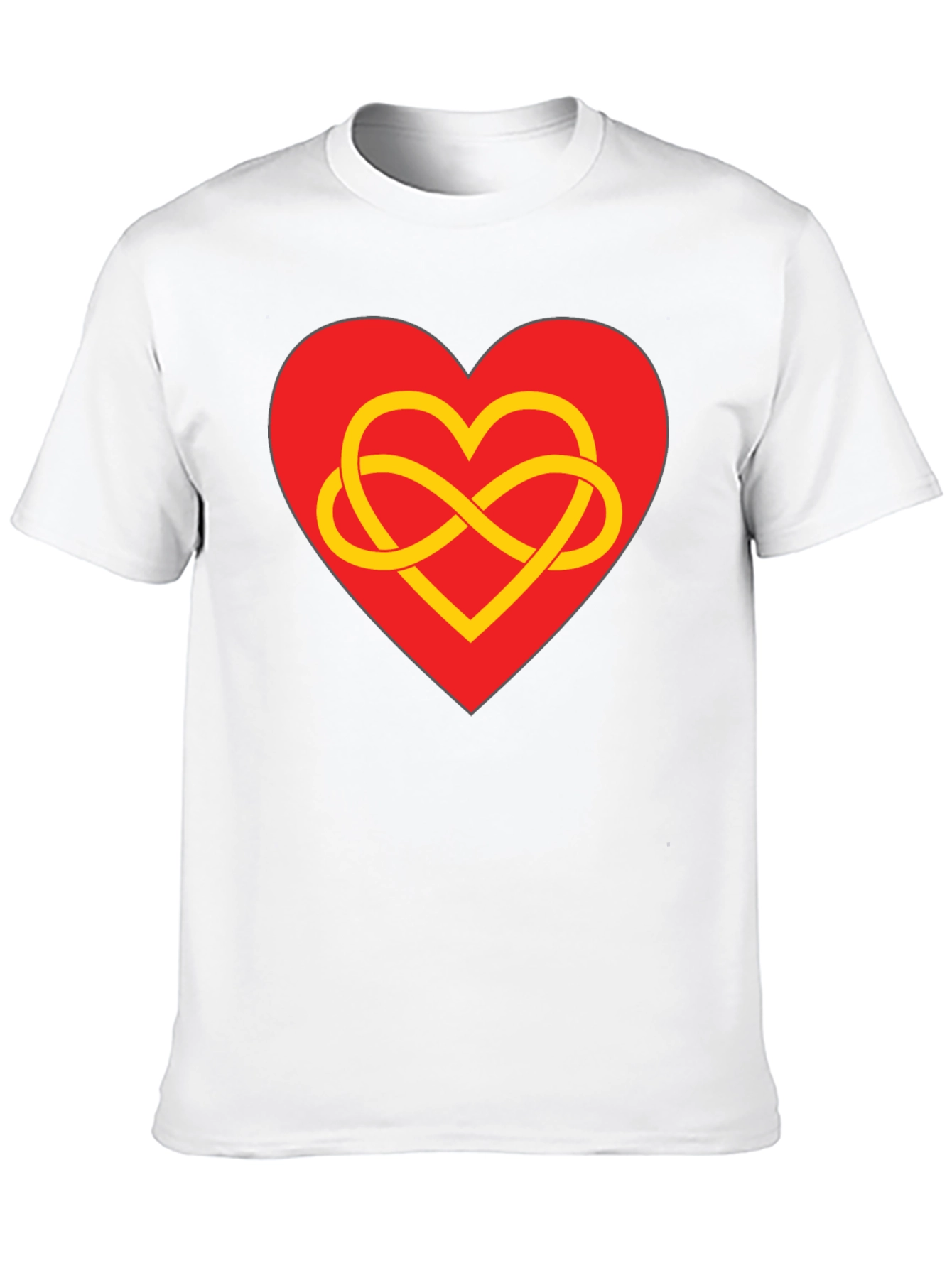 Heart Infinity Symbol Graphic Tee - Stylish Black T-Shirt