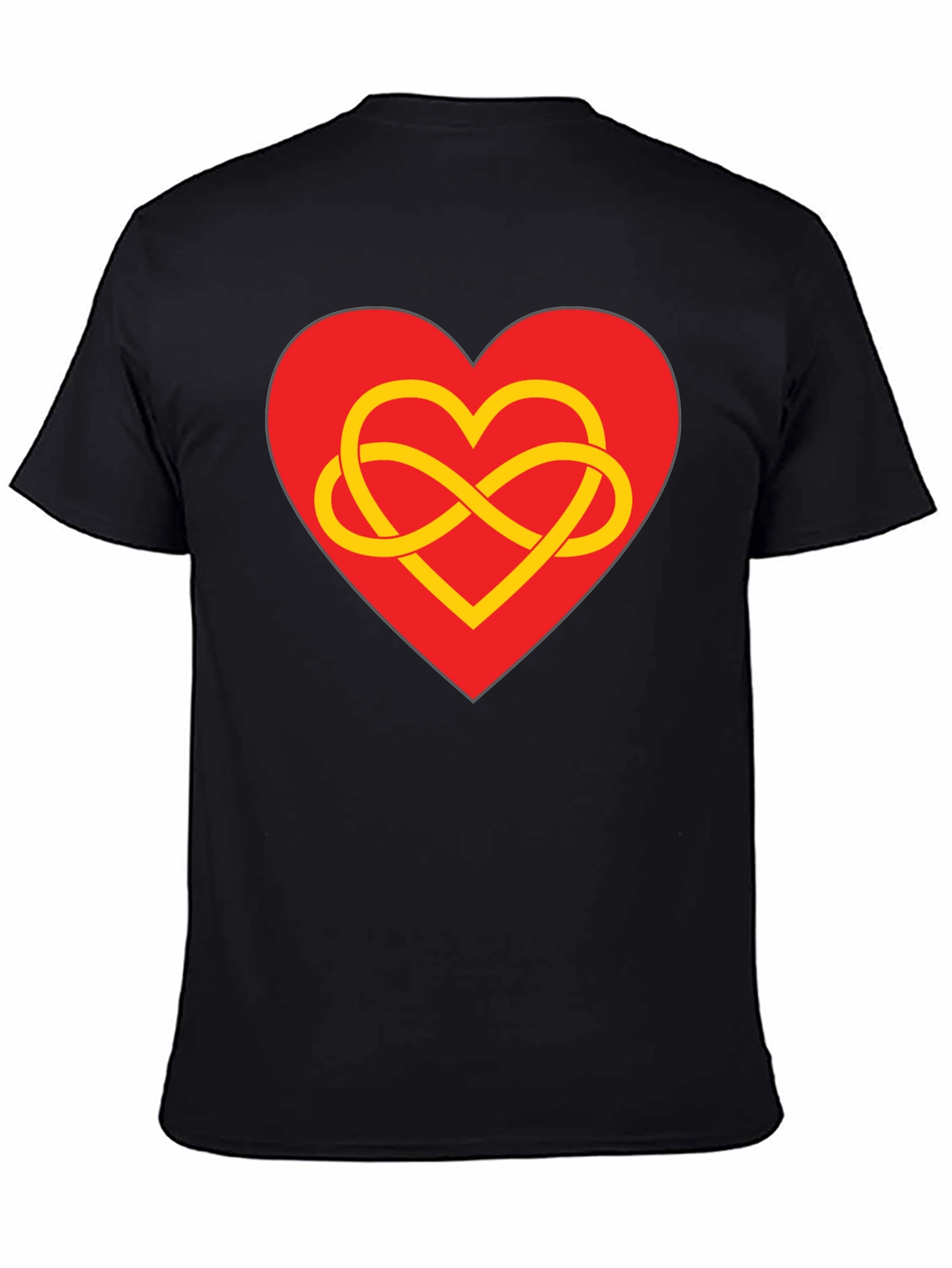 Heart Infinity Symbol Graphic Tee - Stylish Black T-Shirt