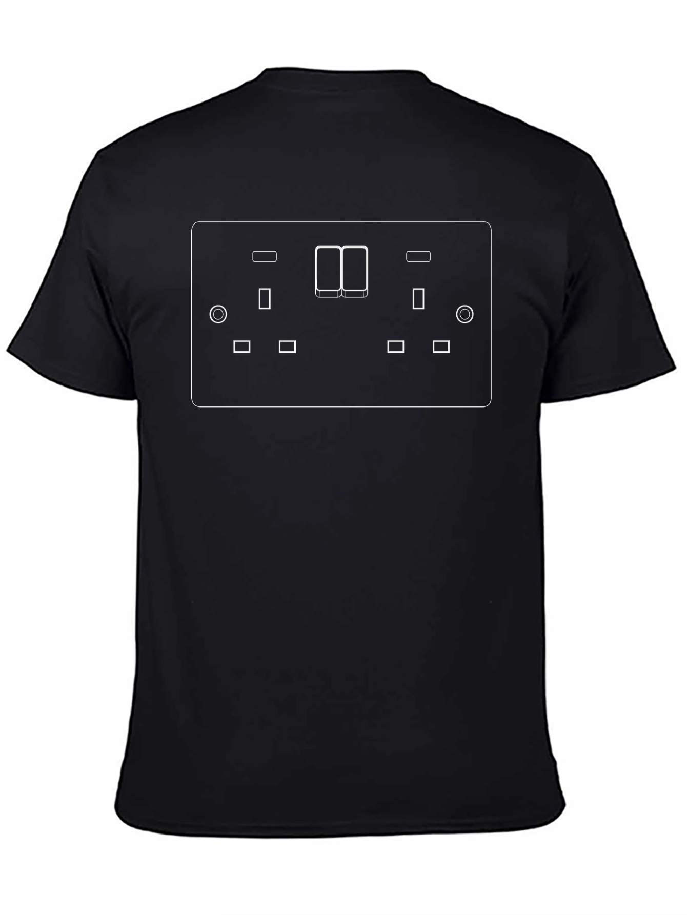 Outlet Print T-Shirt - Electrician Humor Novelty Tee