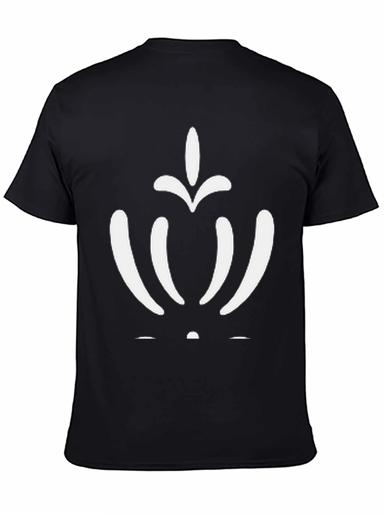 Abstract Graphic Tee - Black Cotton Blend Casual Wear