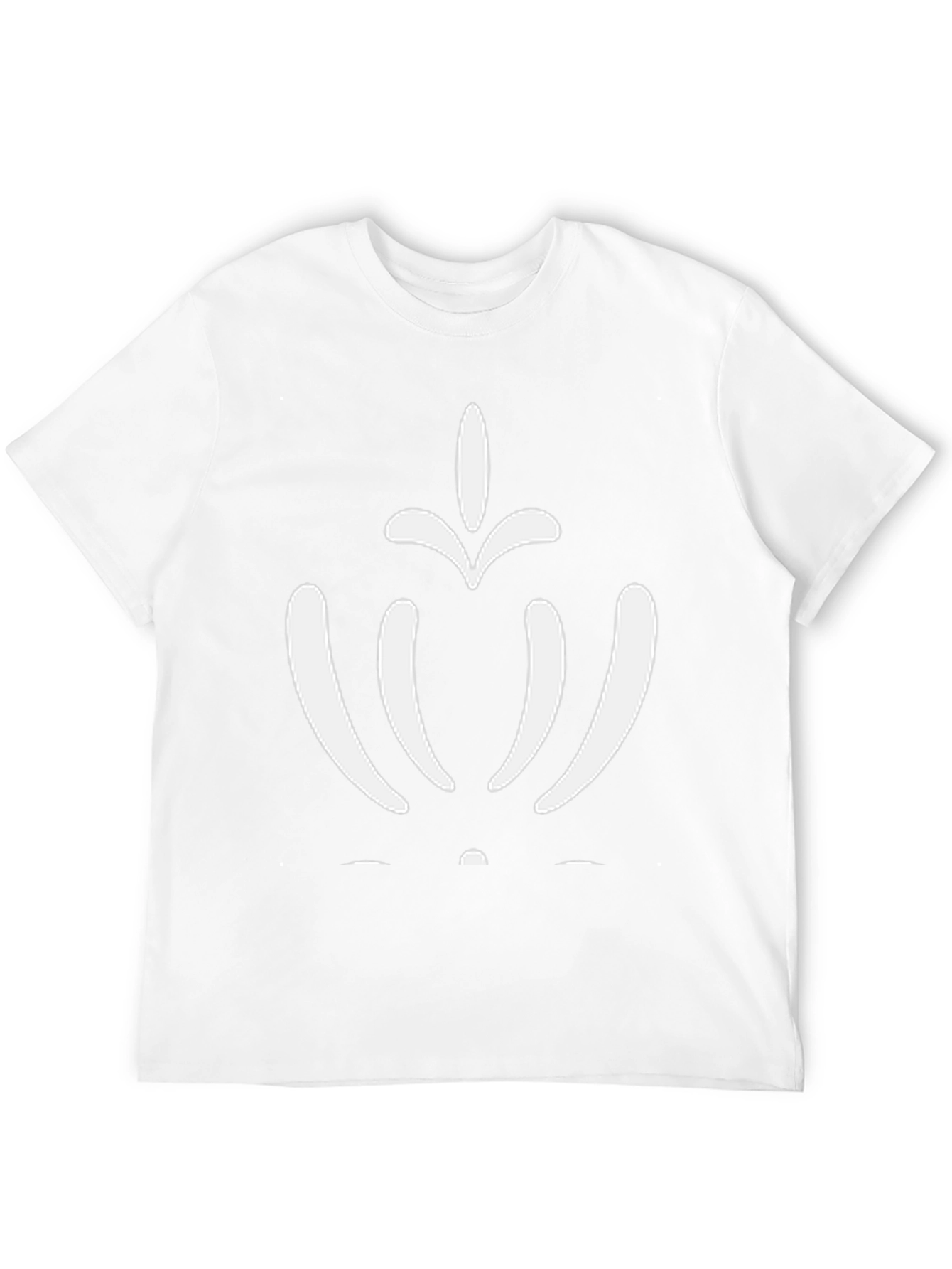 Abstract Graphic Tee - Black Cotton Blend Casual Wear