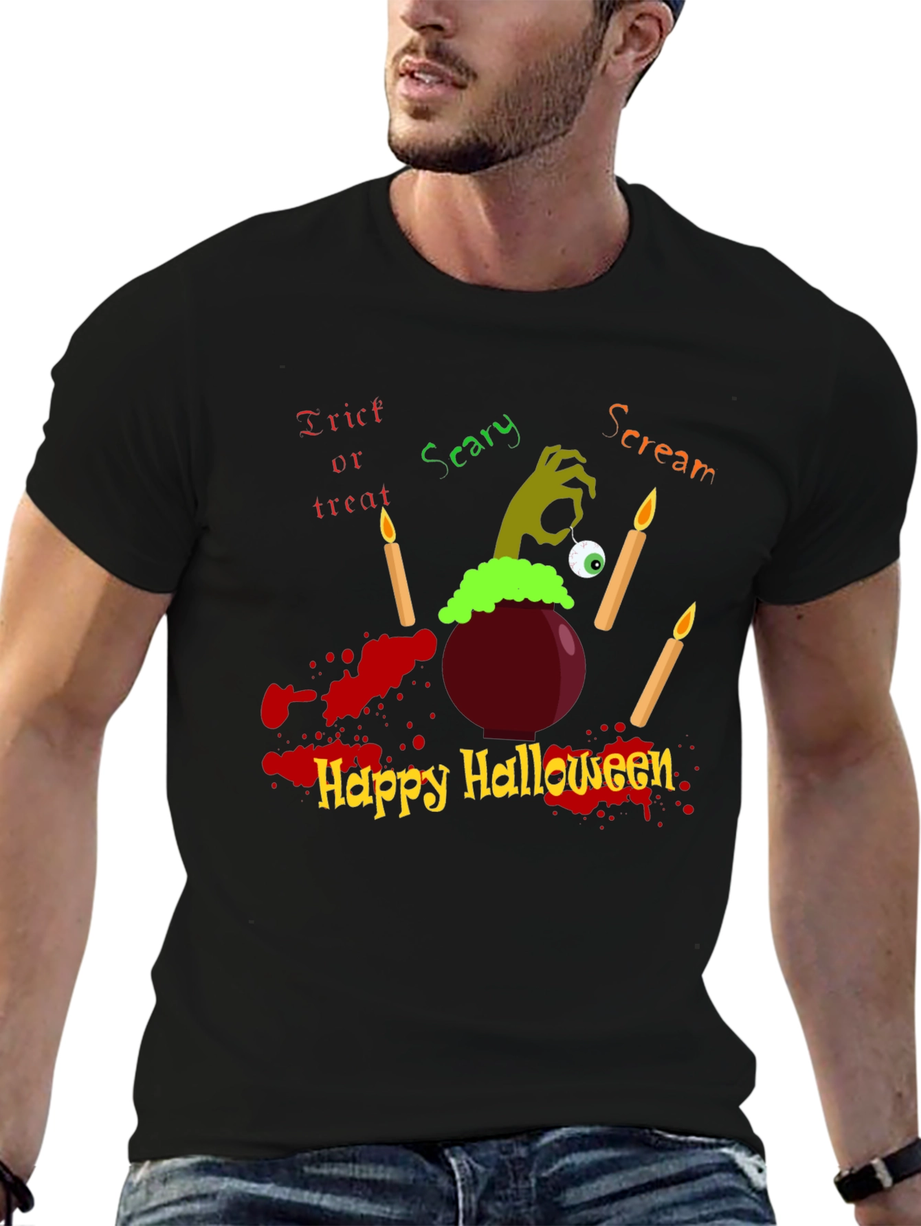 Halloween T-Shirt - Scary Scream Design