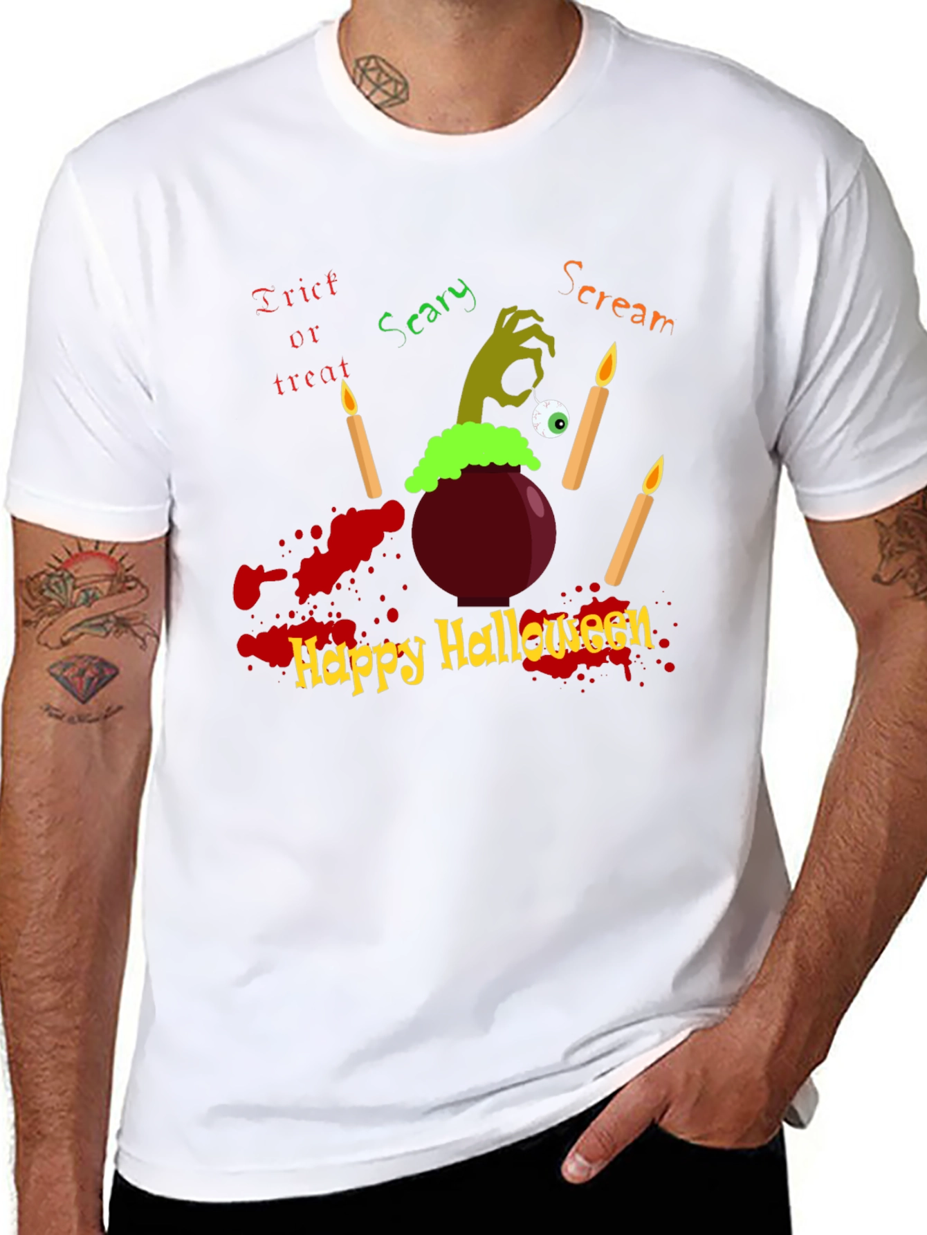 Halloween T-Shirt - Scary Scream Design