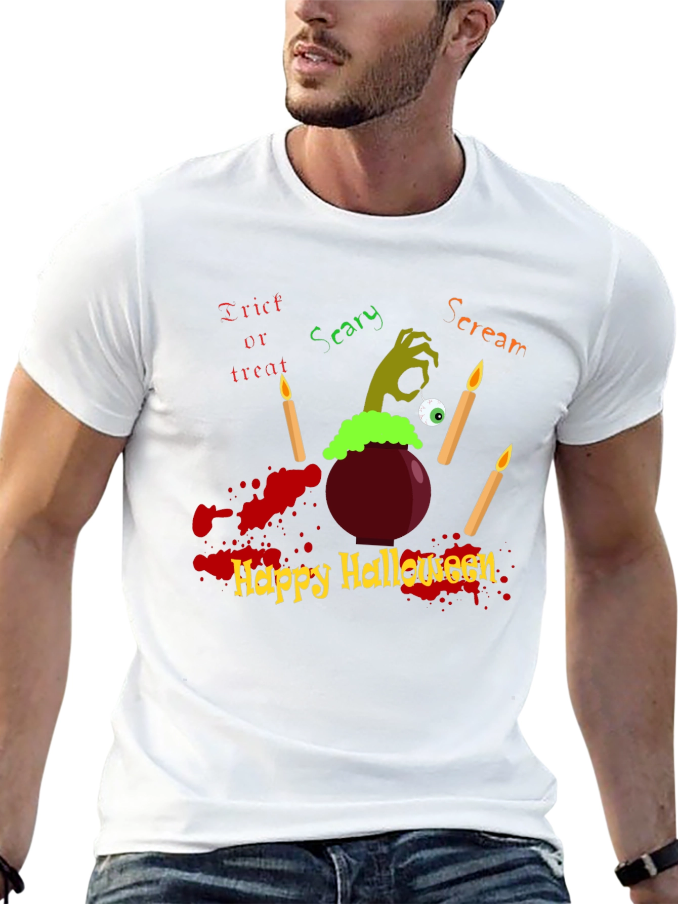 Halloween T-Shirt - Scary Scream Design