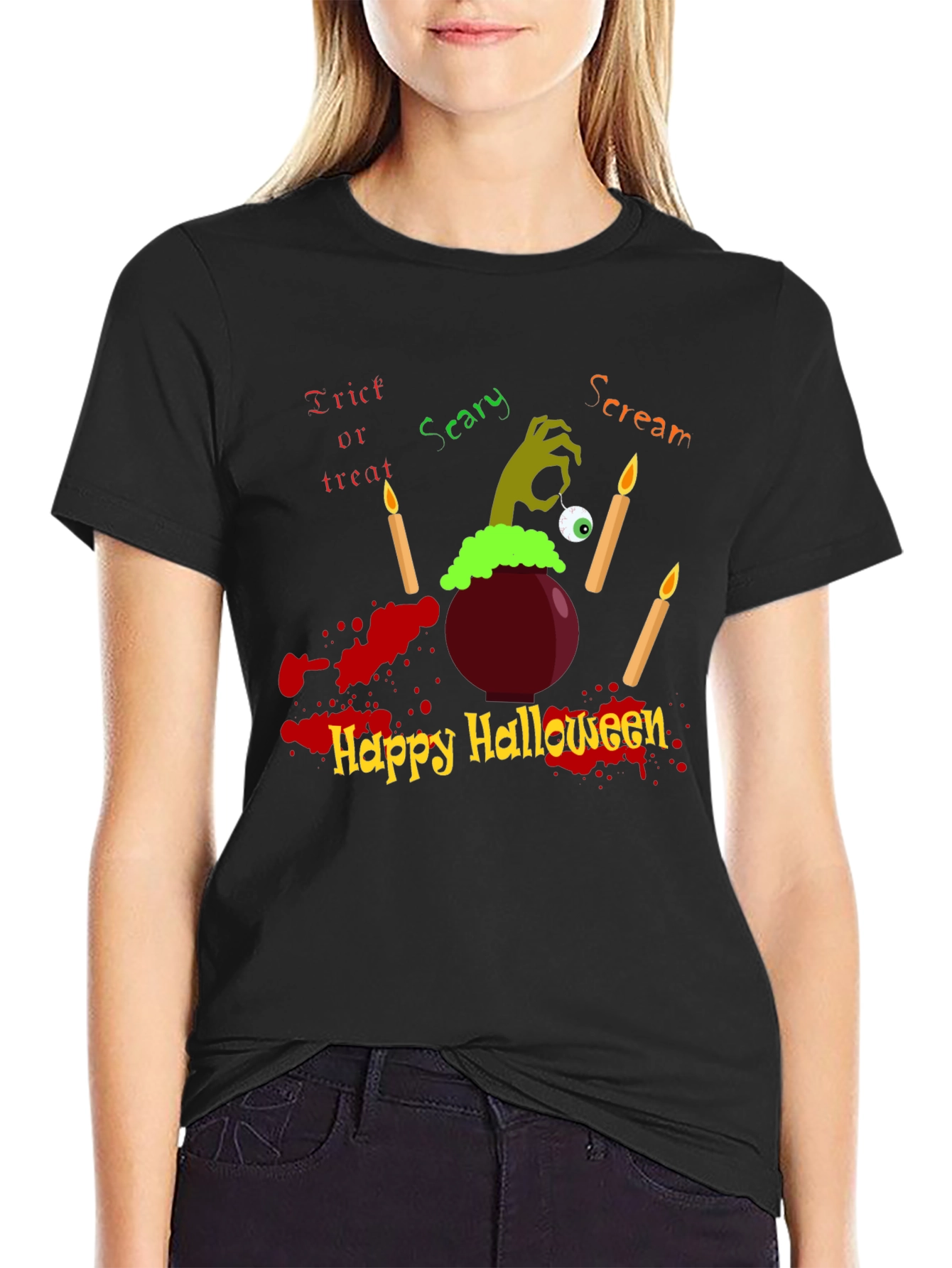 Halloween T-Shirt - Scary Scream Design