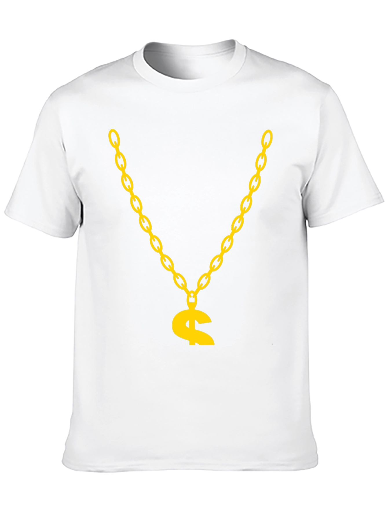Gold Chain Dollar Sign Graphic Tee