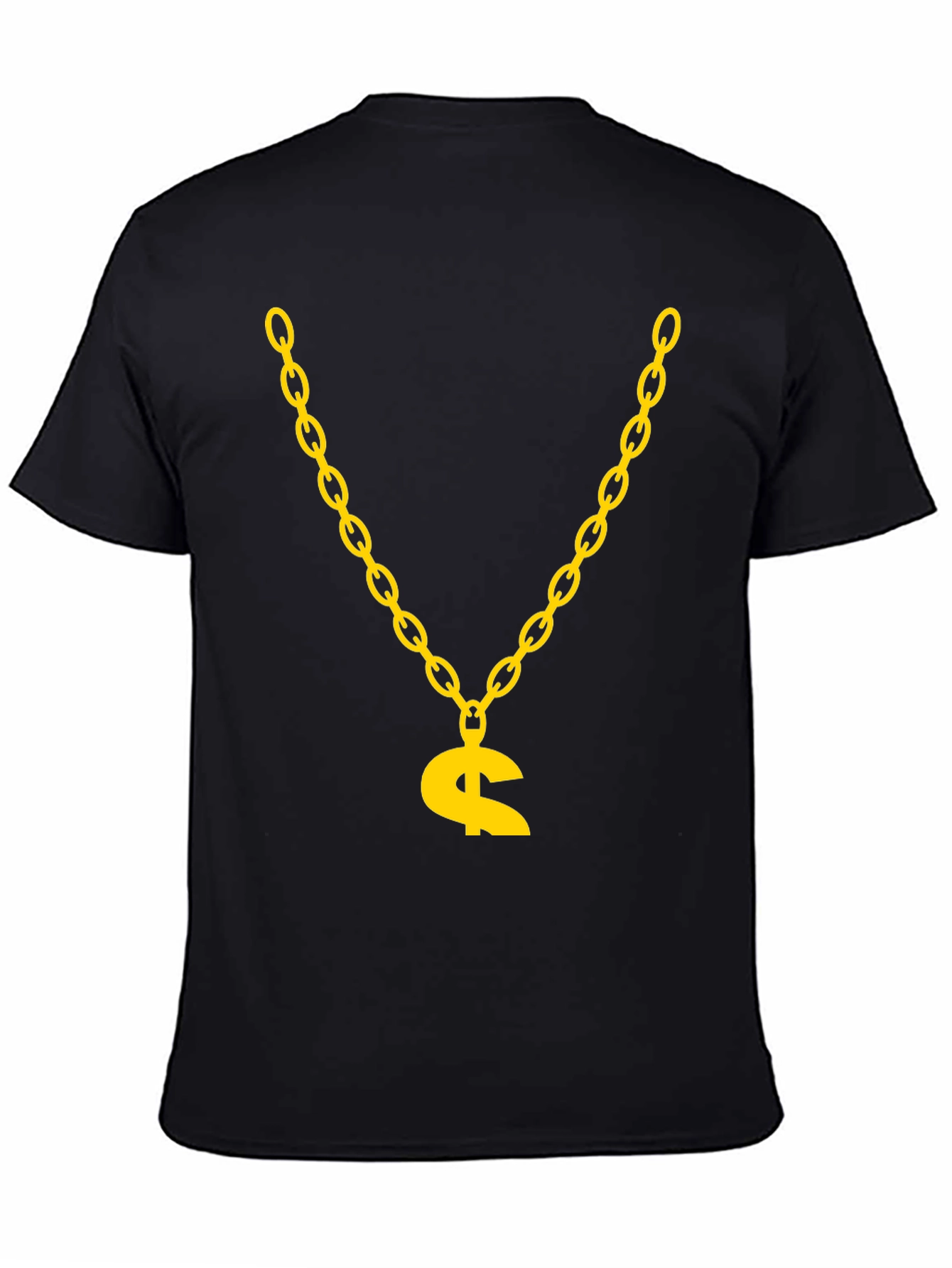 Gold Chain Dollar Sign Graphic Tee