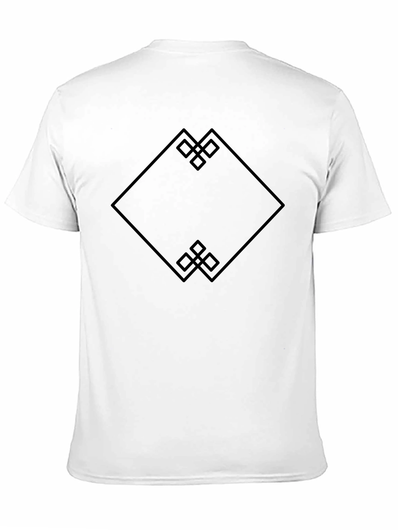 Geometric Diamond Graphic Tee - Stylish Black T-Shirt