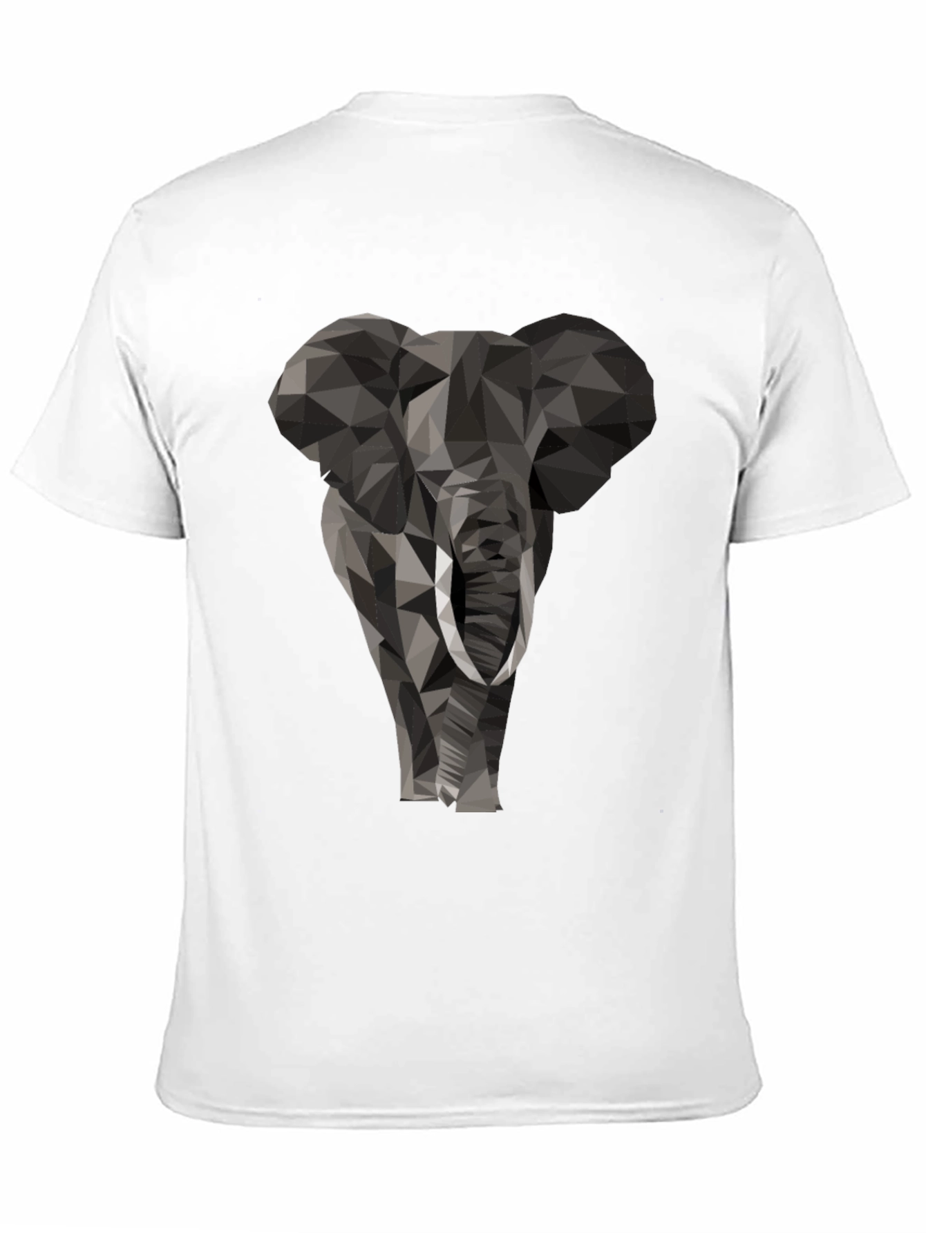 Geometric Elephant Graphic Tee - Black