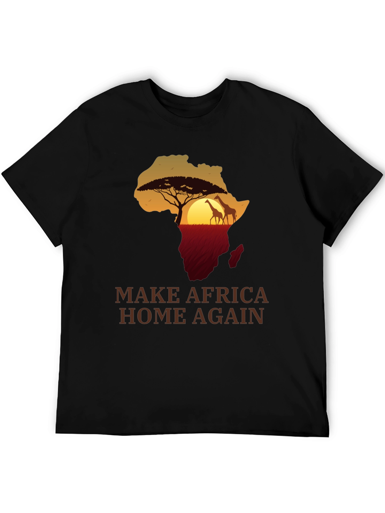 Africa Silhouette T-Shirt - Make Africa Home Again