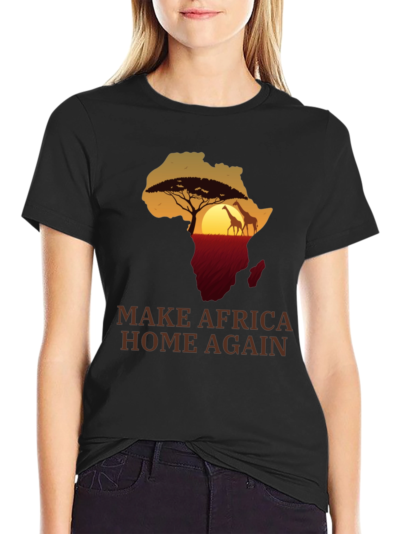 Africa Silhouette T-Shirt - Make Africa Home Again
