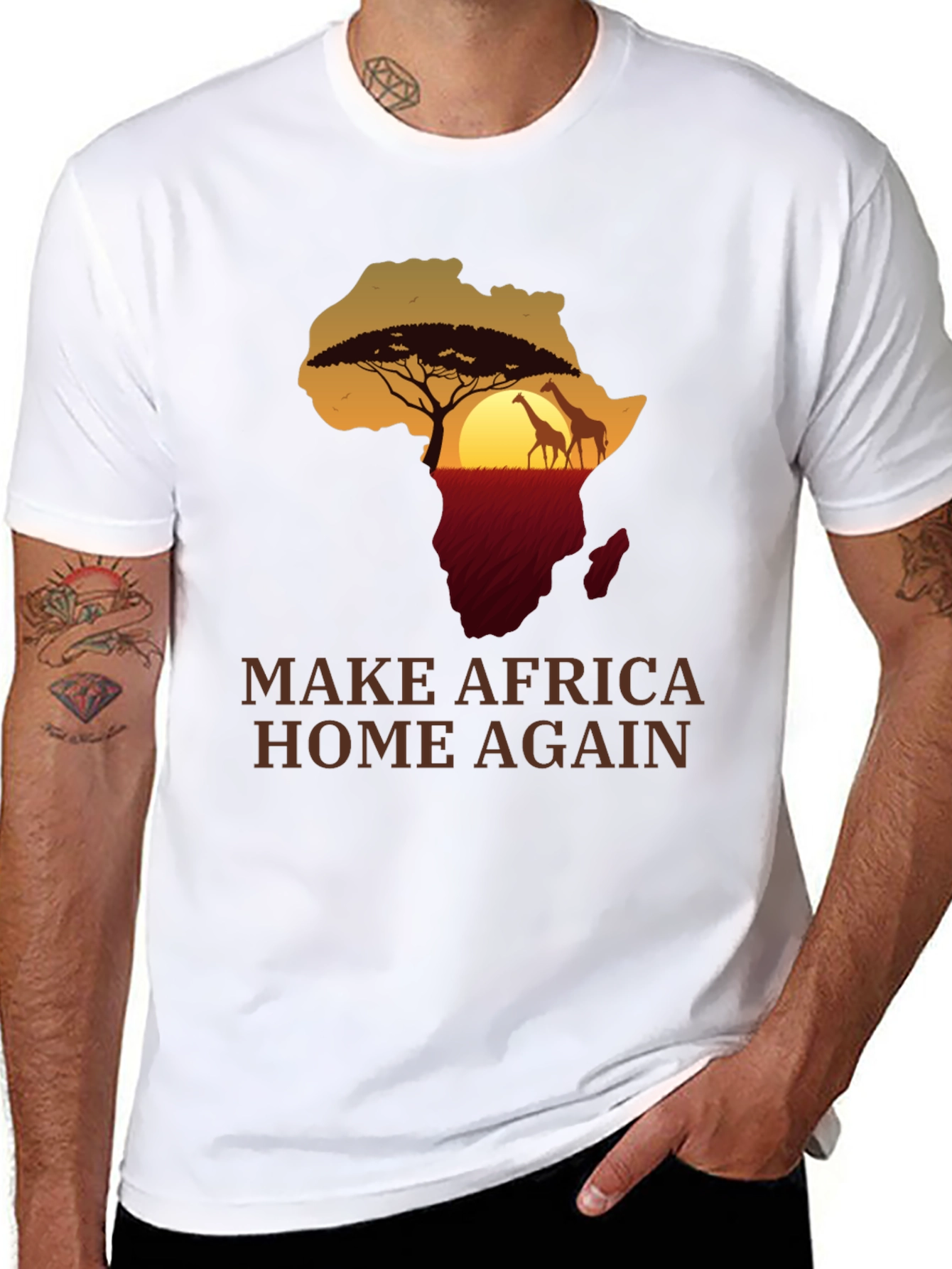Africa Silhouette T-Shirt - Make Africa Home Again