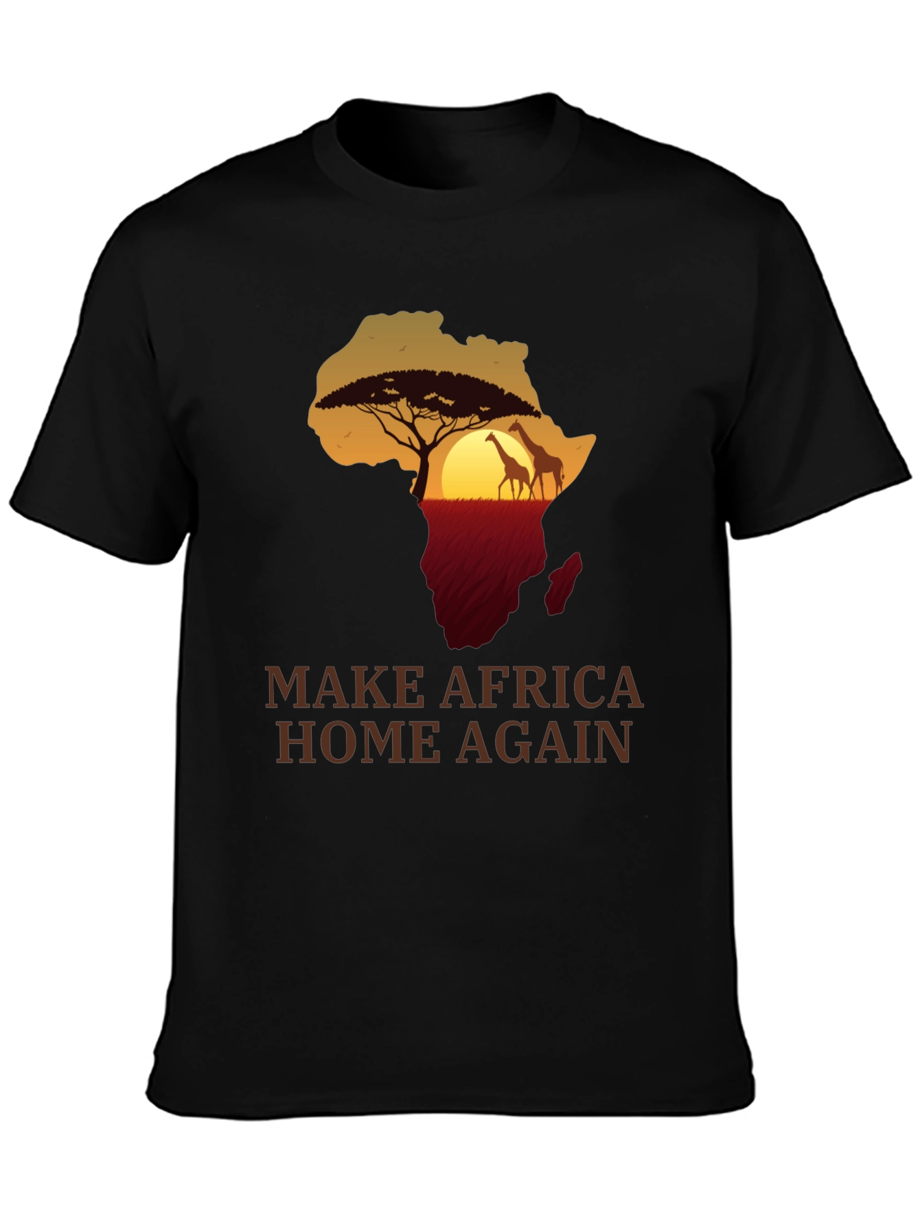 Africa Silhouette T-Shirt - Make Africa Home Again