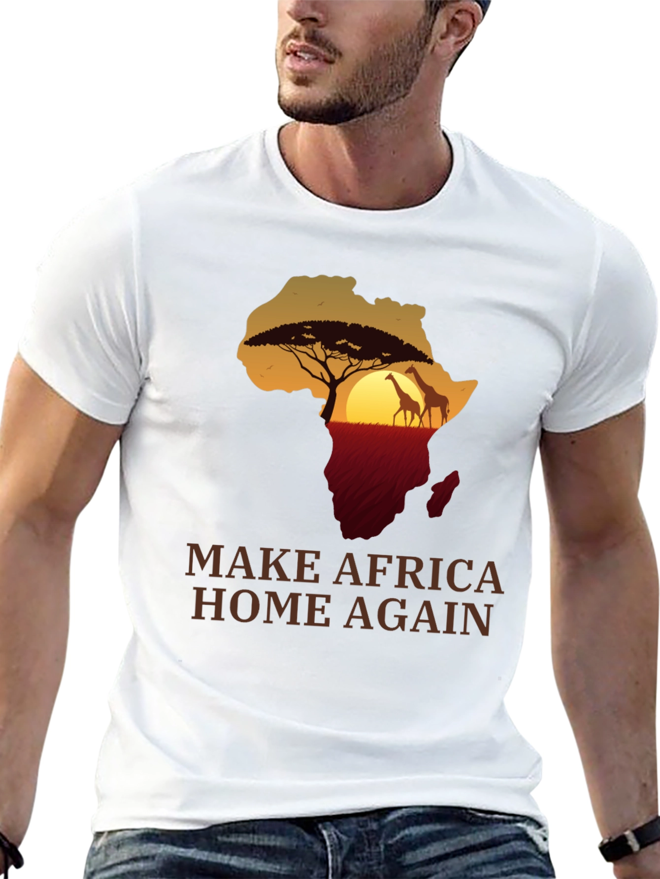 Africa Silhouette T-Shirt - Make Africa Home Again
