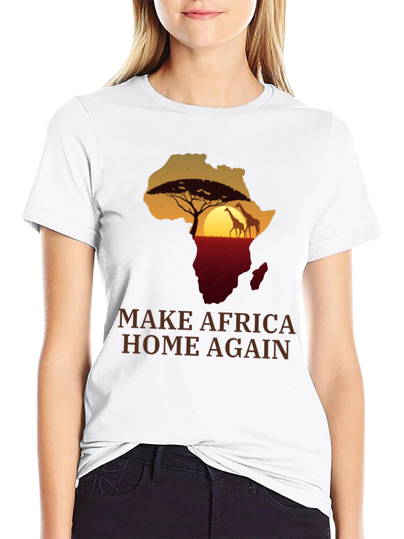 Africa Silhouette T-Shirt - Make Africa Home Again