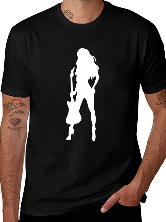 Guitar Girl Graphic Tee - Rocker T-Shirt