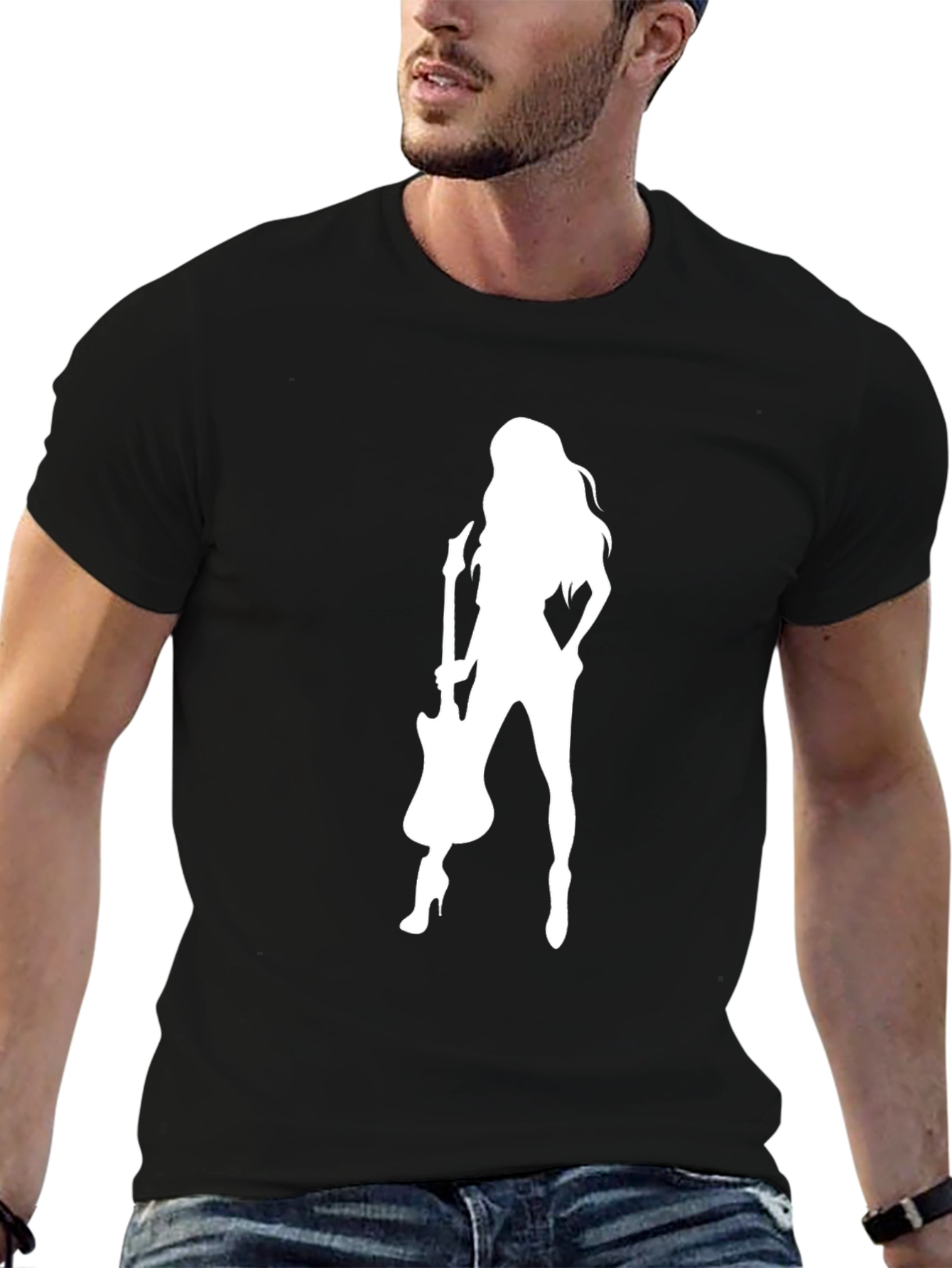Guitar Girl Graphic Tee - Rocker T-Shirt
