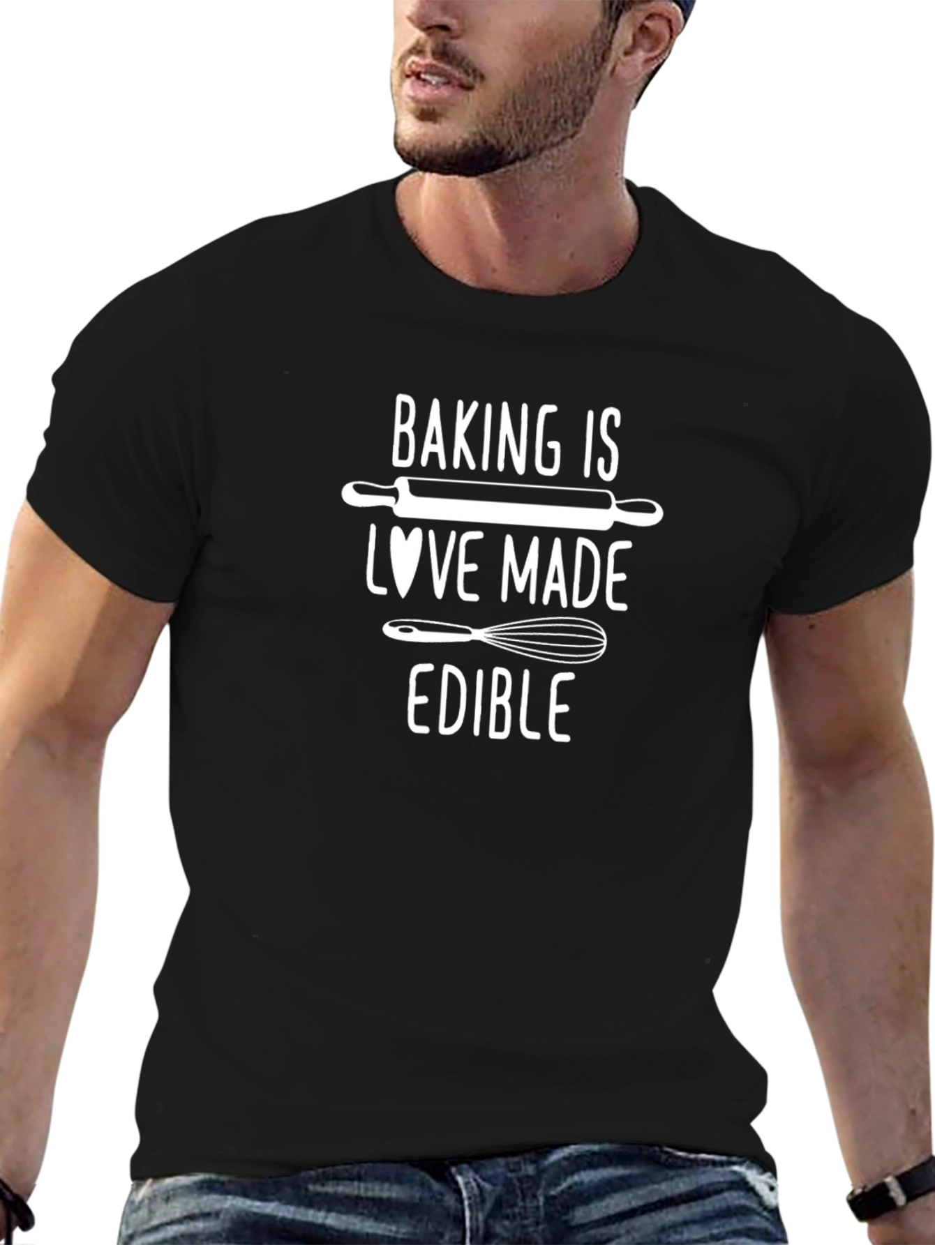 Baking is Love Made Edible Graphic T-Shirt