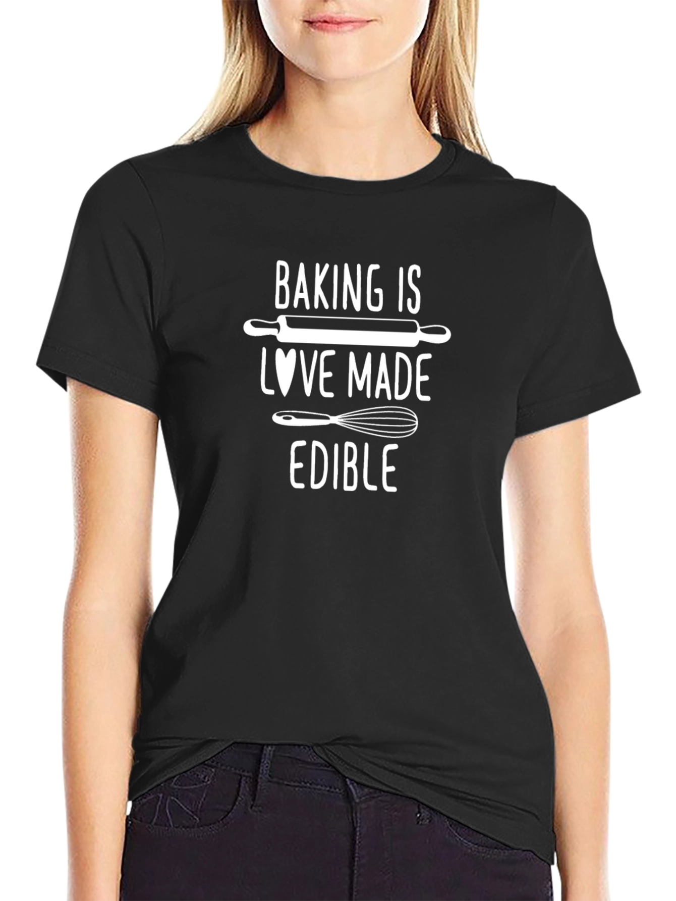 Baking is Love Made Edible Graphic T-Shirt