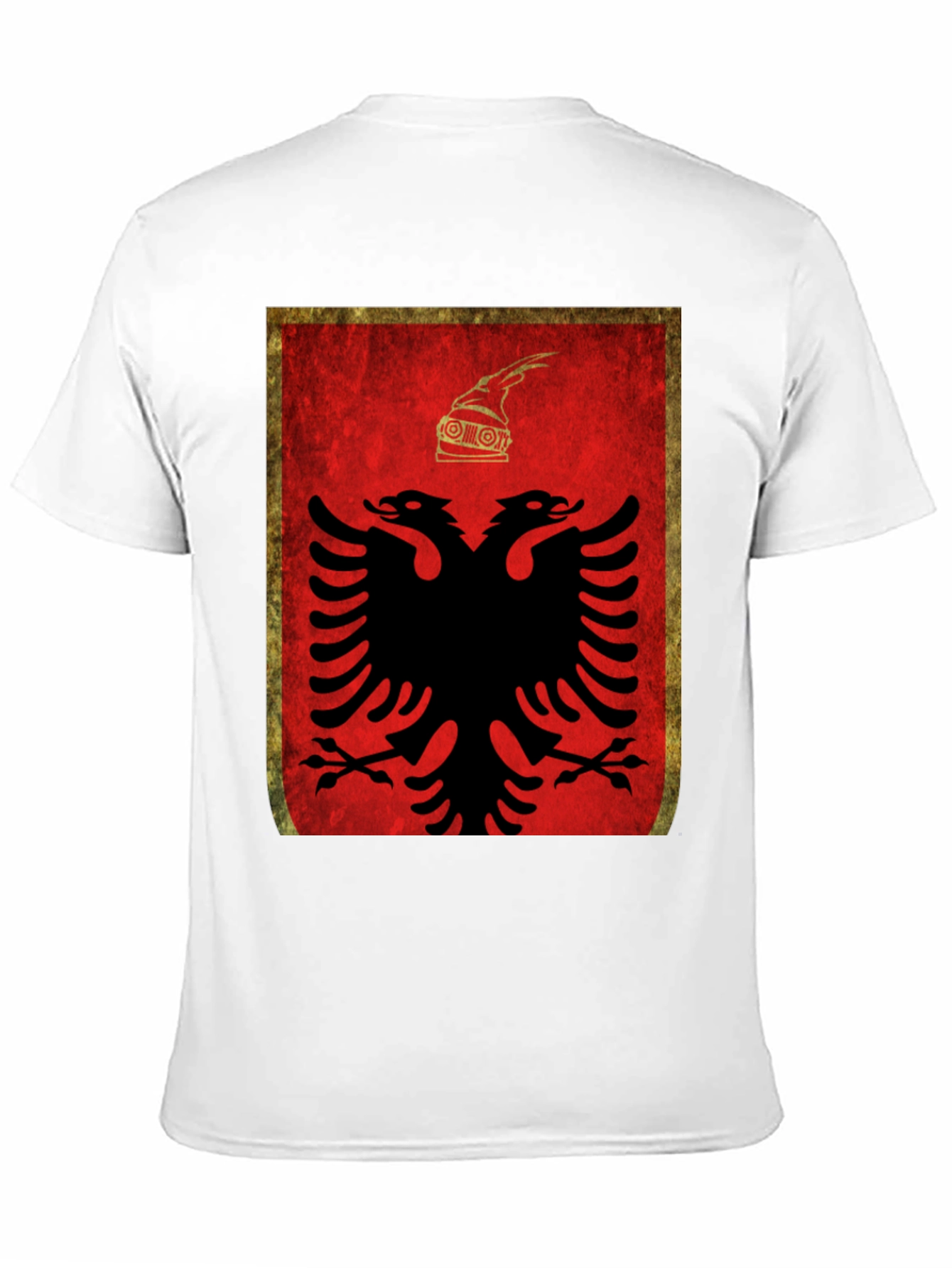 Albanian Flag Graphic Tee - Black