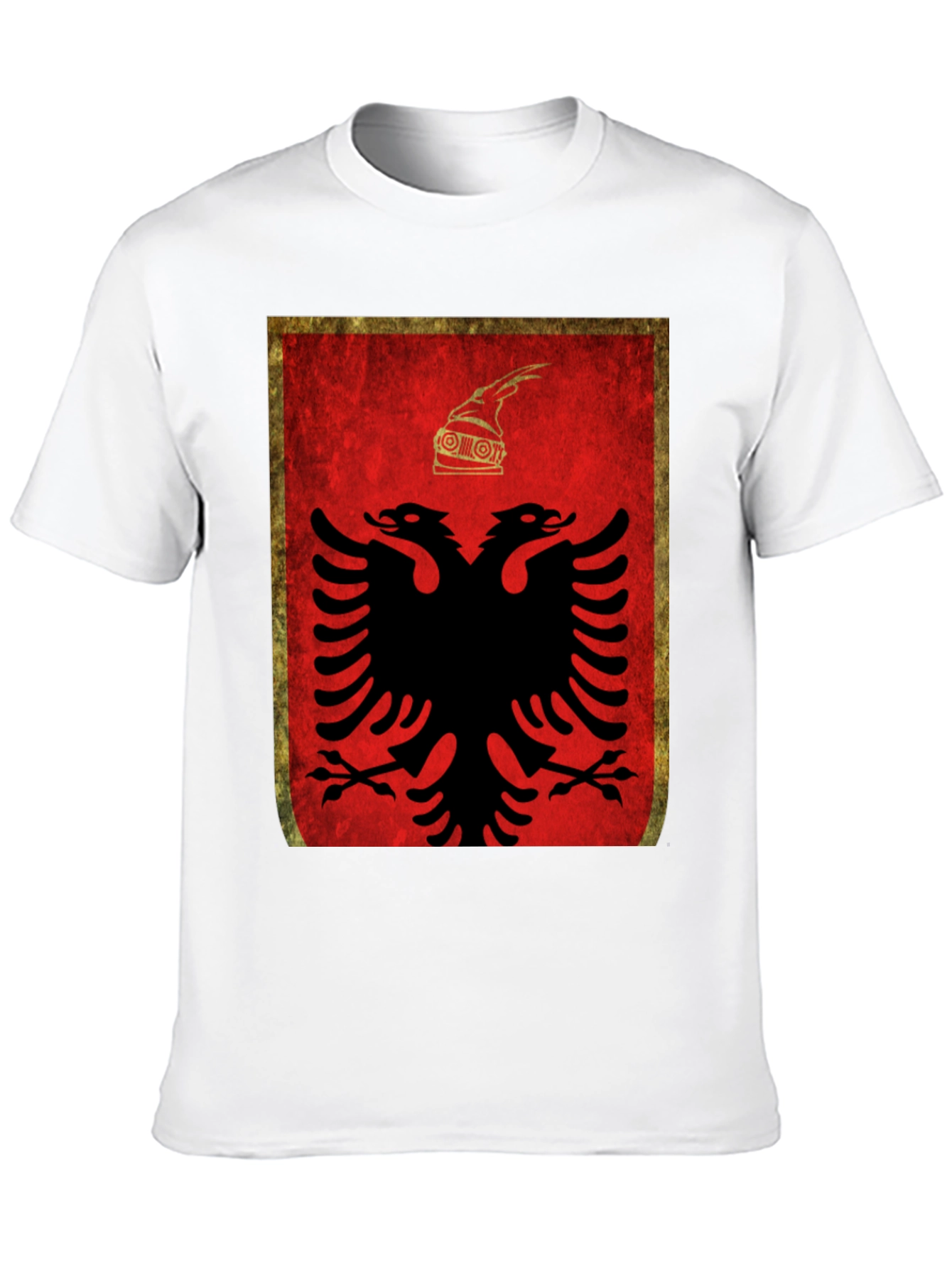 Albanian Flag Graphic Tee - Black