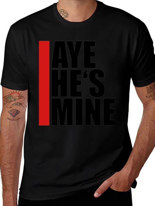 Aye Hes Mine Graphic Tee - Black Cotton Blend T-Shirt