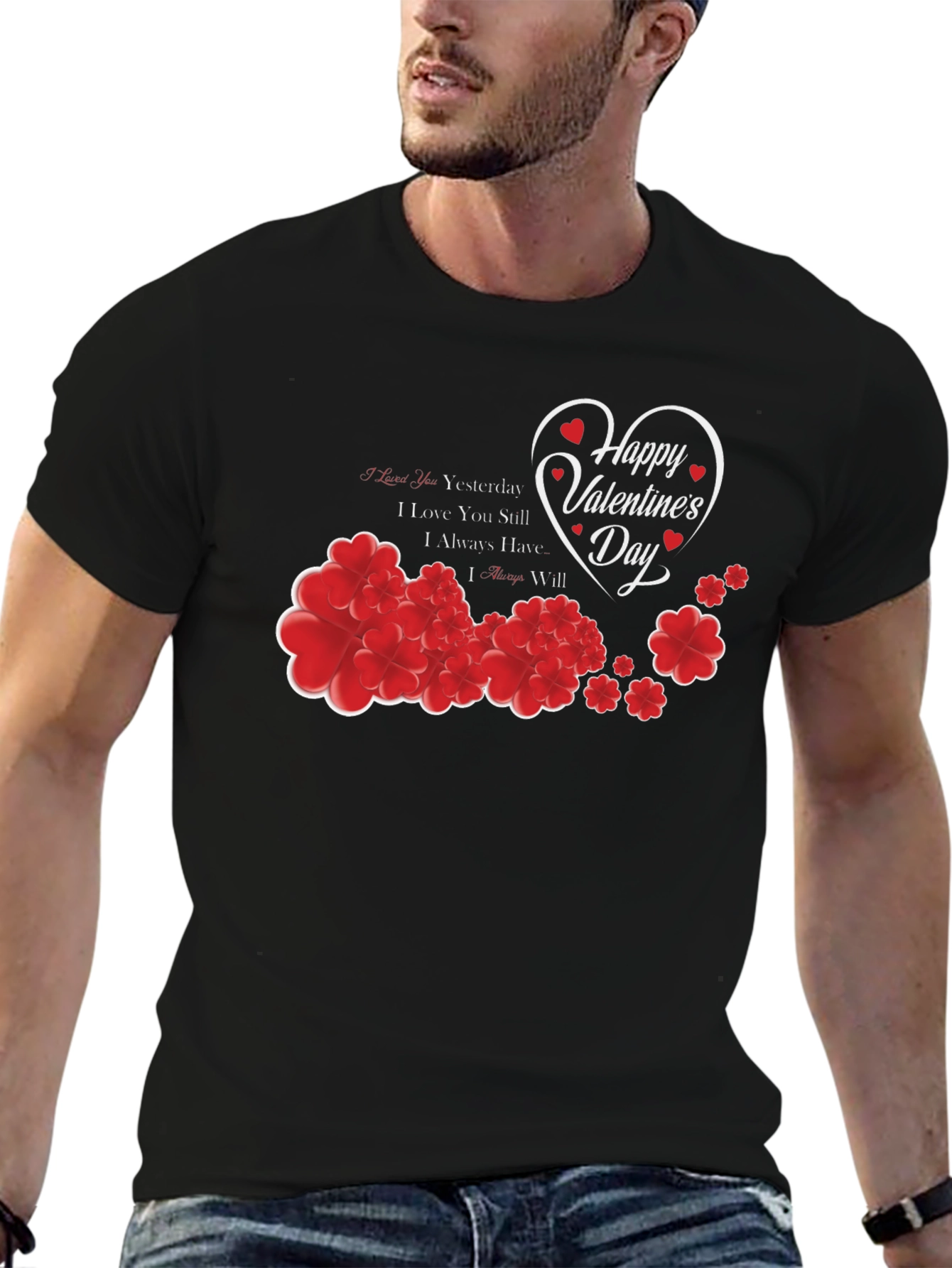 Happy Valentines Day Heart Graphic T-Shirt