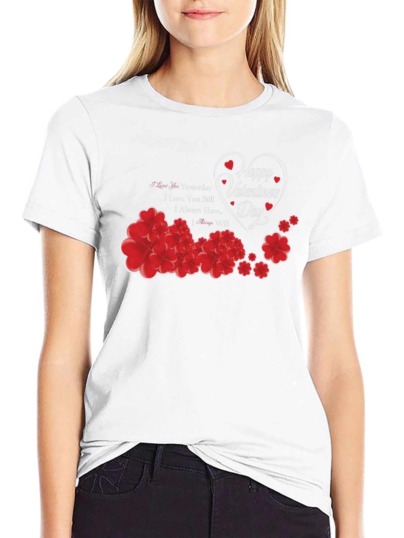 Happy Valentines Day Heart Graphic T-Shirt