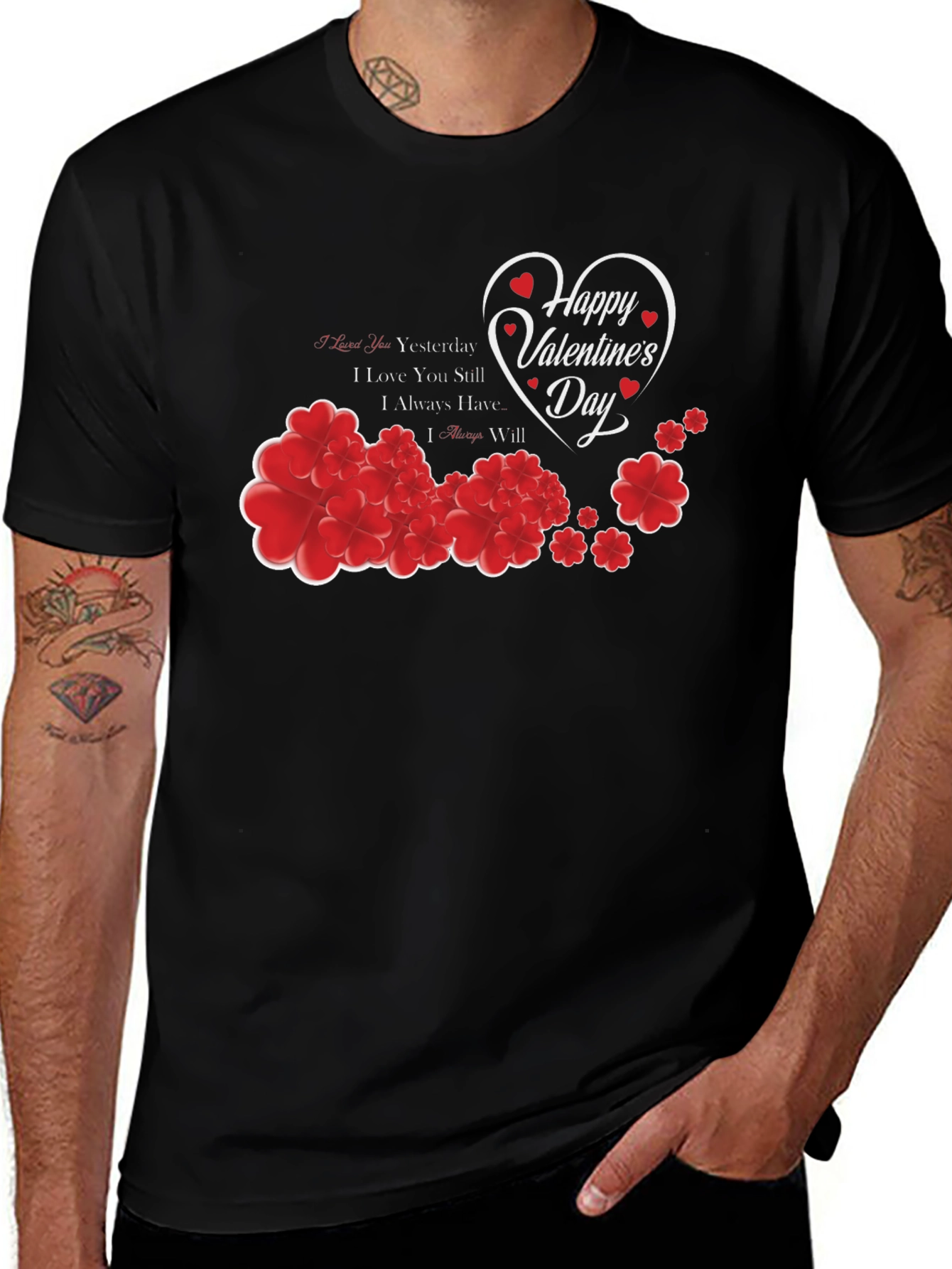 Happy Valentines Day Heart Graphic T-Shirt