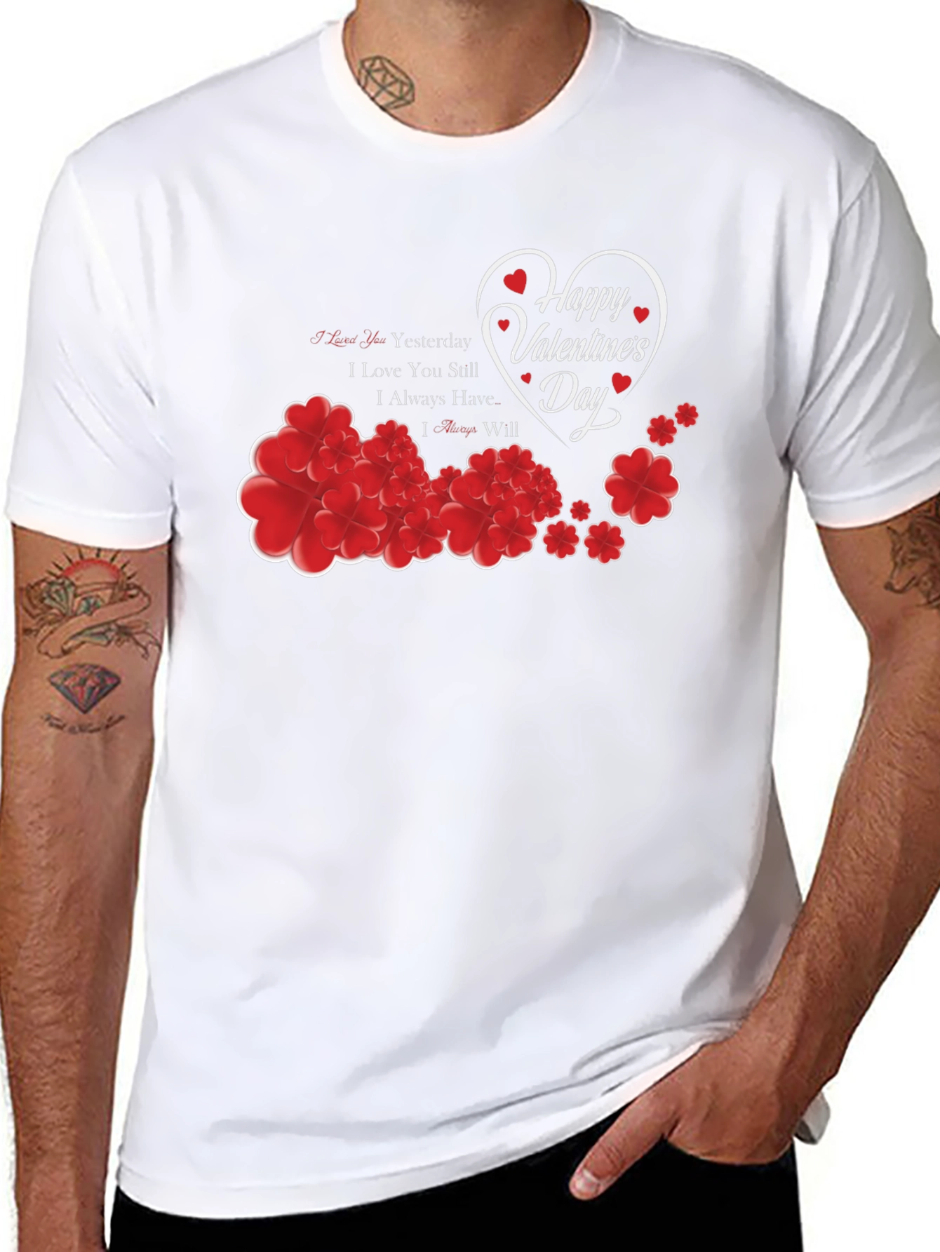 Happy Valentines Day Heart Graphic T-Shirt