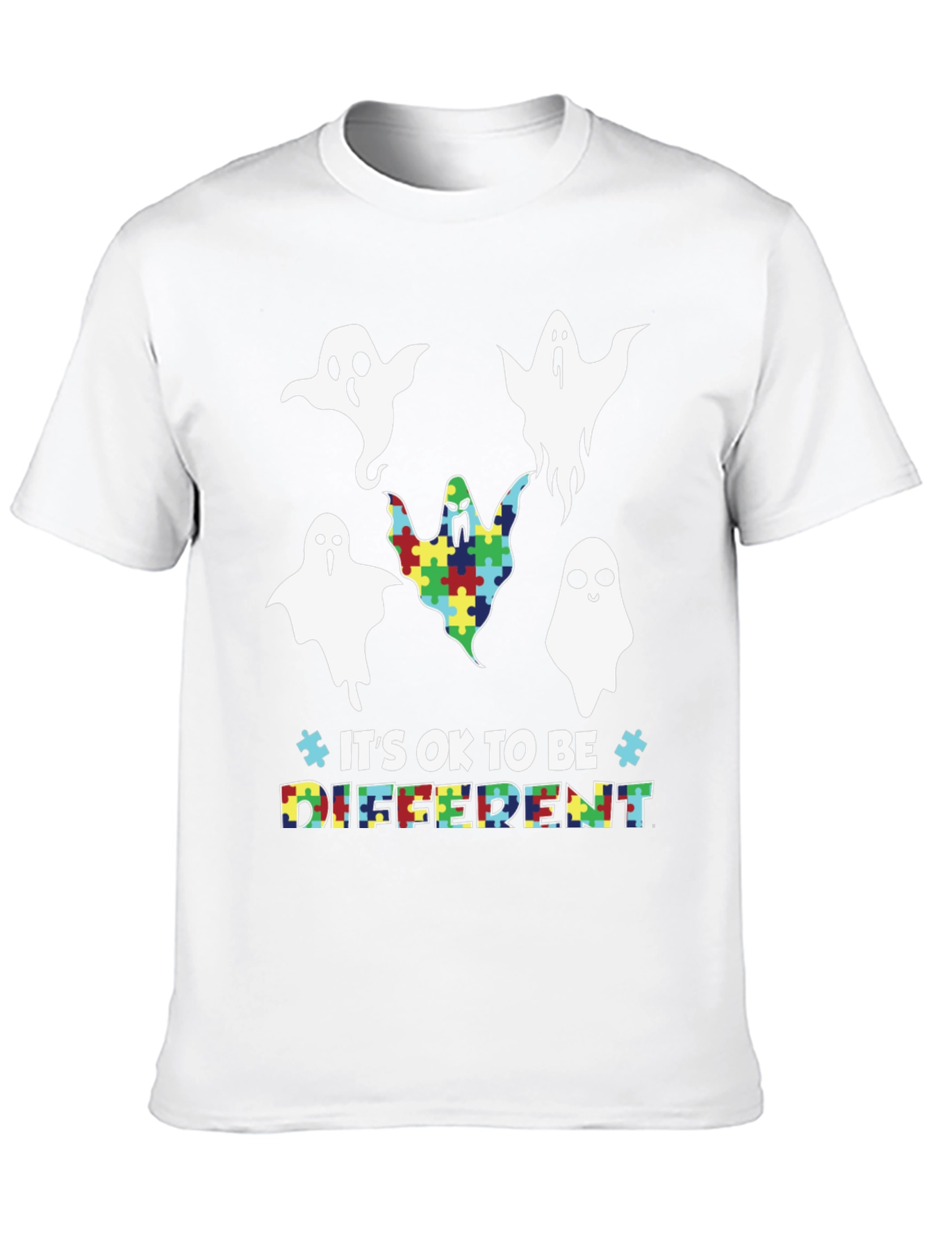 Autism Awareness Ghost Graphic Tee