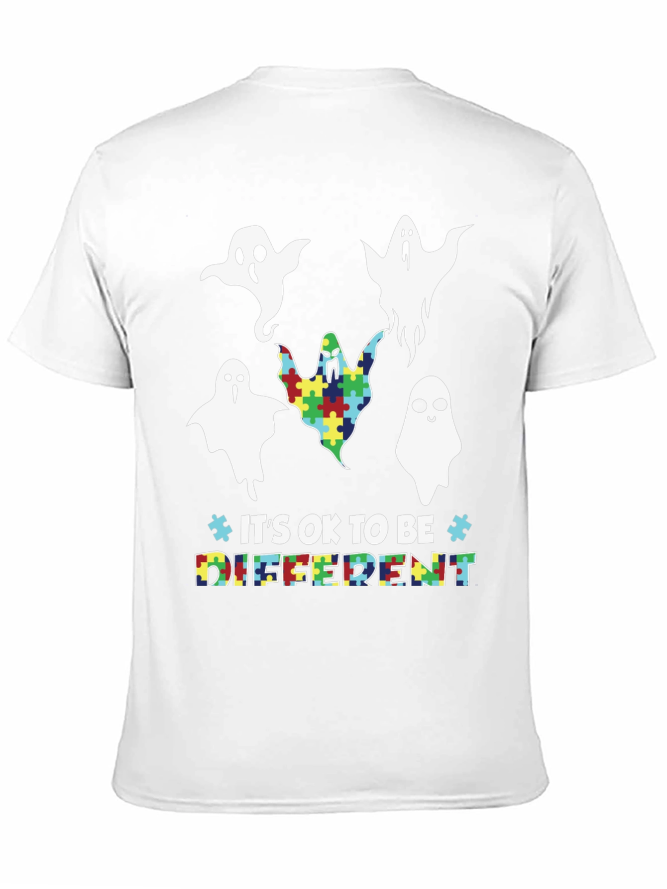 Autism Awareness Ghost Graphic Tee