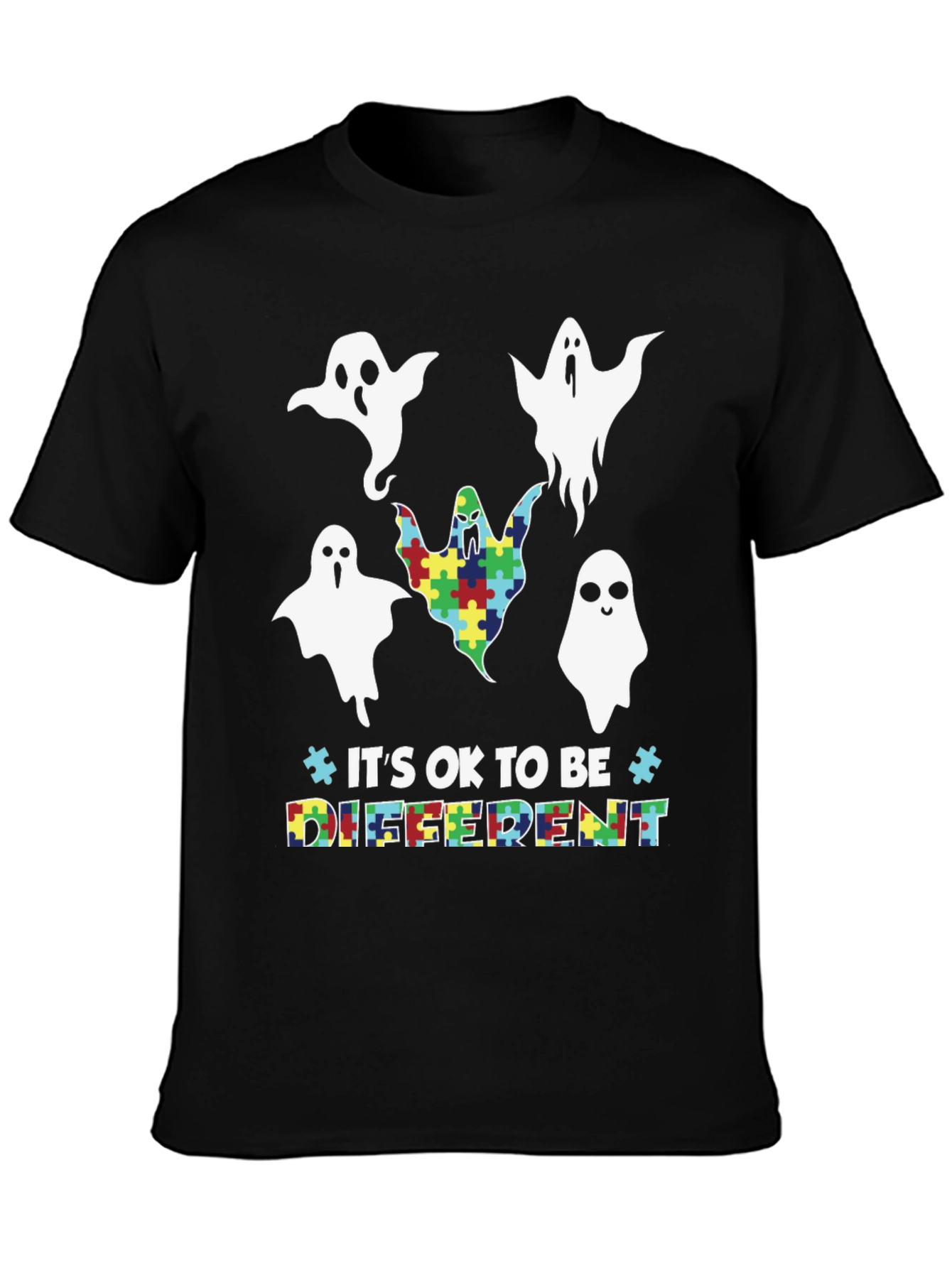 Autism Awareness Ghost Graphic Tee