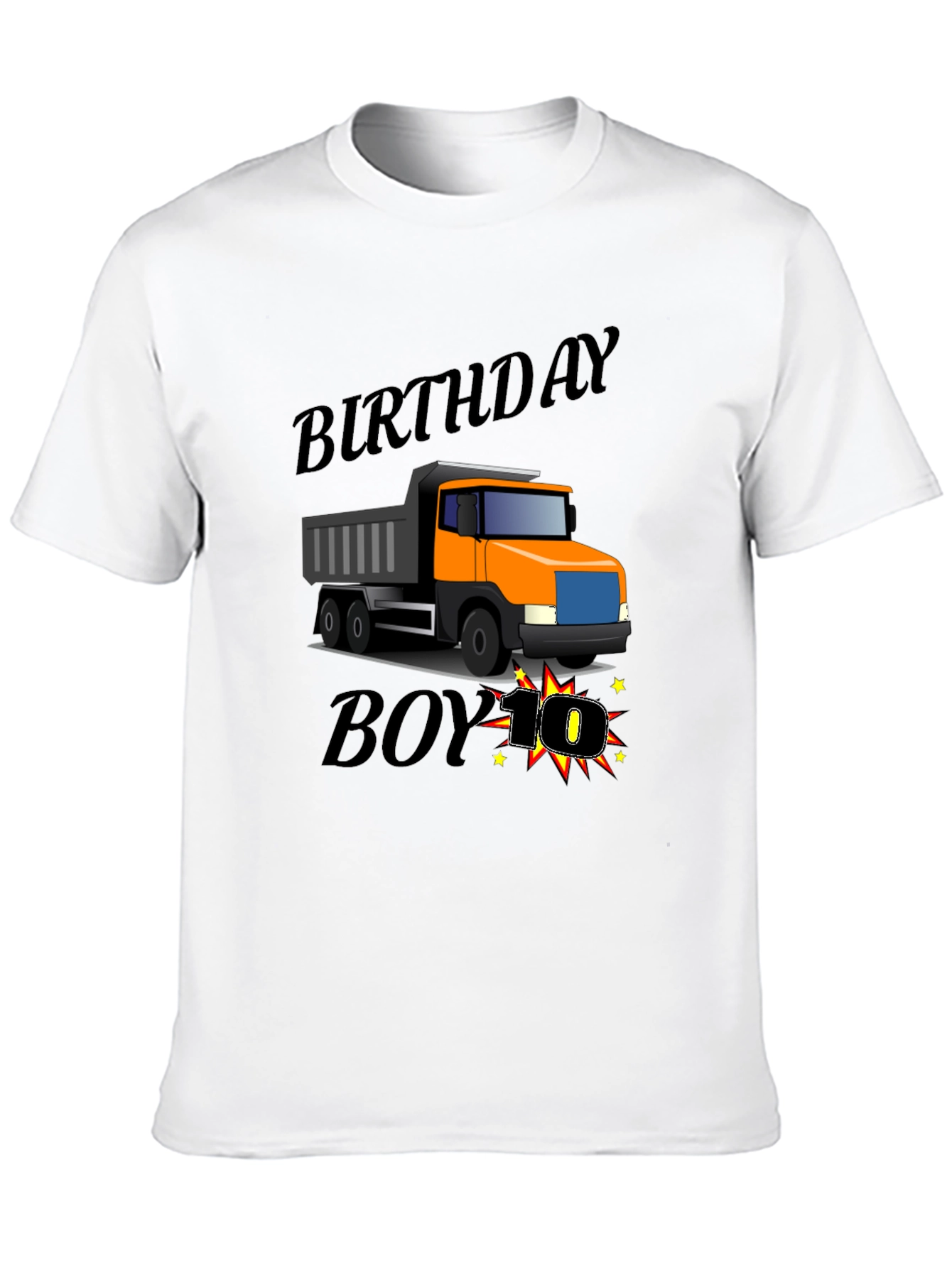 Birthday Boy Truck 10th Birthday T-Shirt