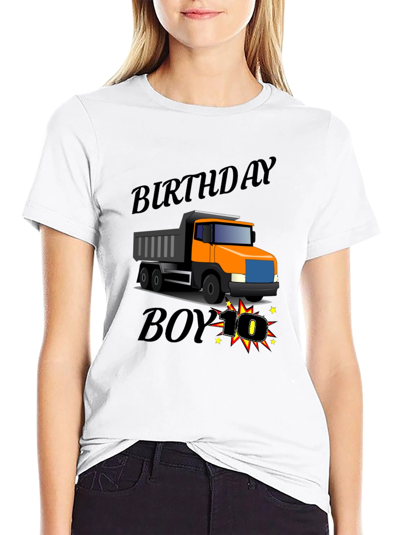 Birthday Boy Truck 10th Birthday T-Shirt