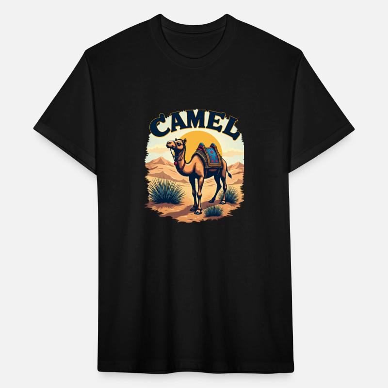 "Vintage Camel Adventure - Retro Desert Design
