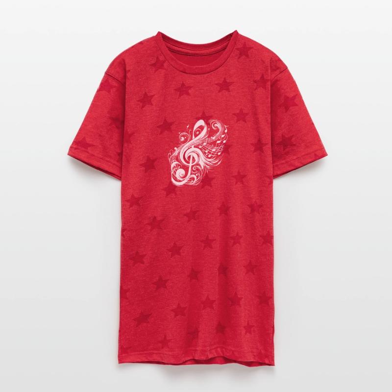 Vintage Music Clef With Wild Notes