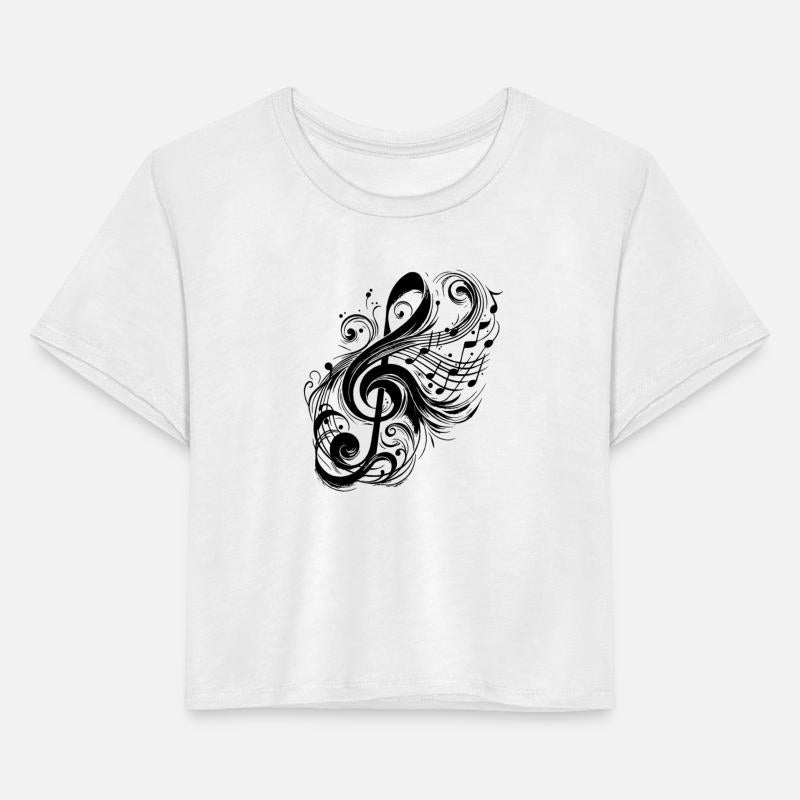 Vintage Music Clef With Wild Notes